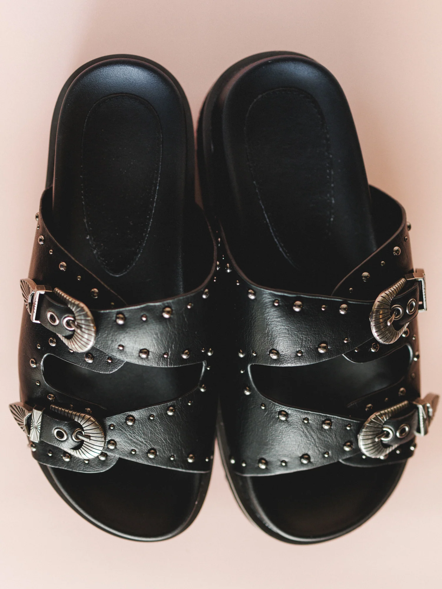 Effie Buckle Slide - Black