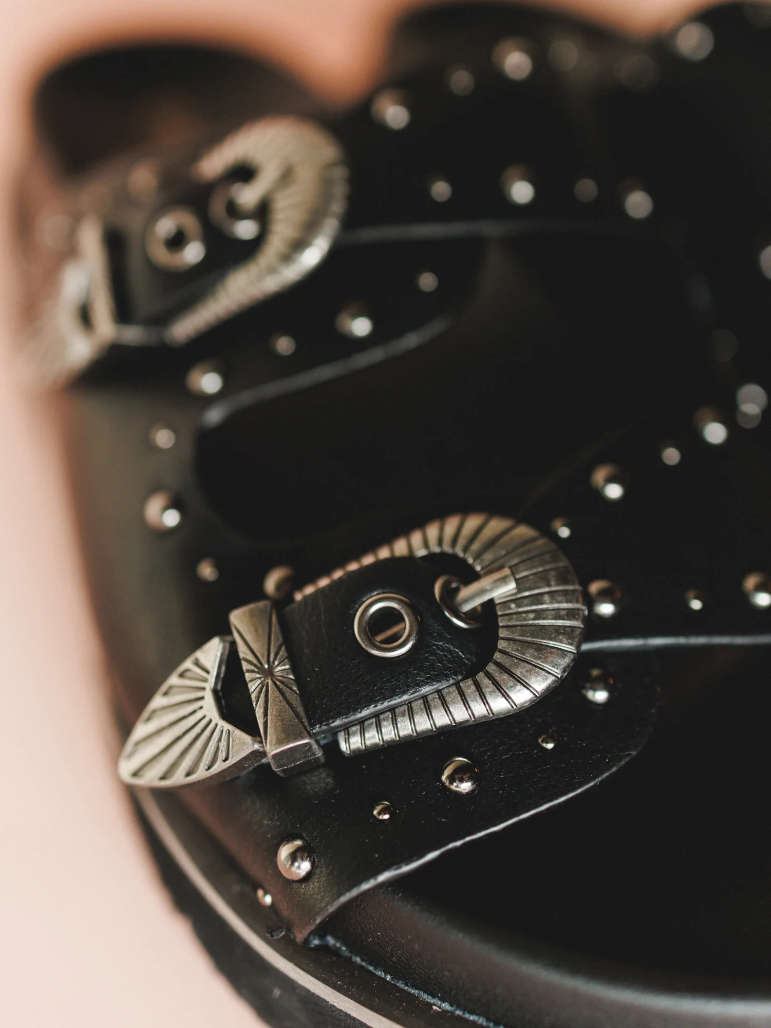 Effie Buckle Slide - Black - Image 3