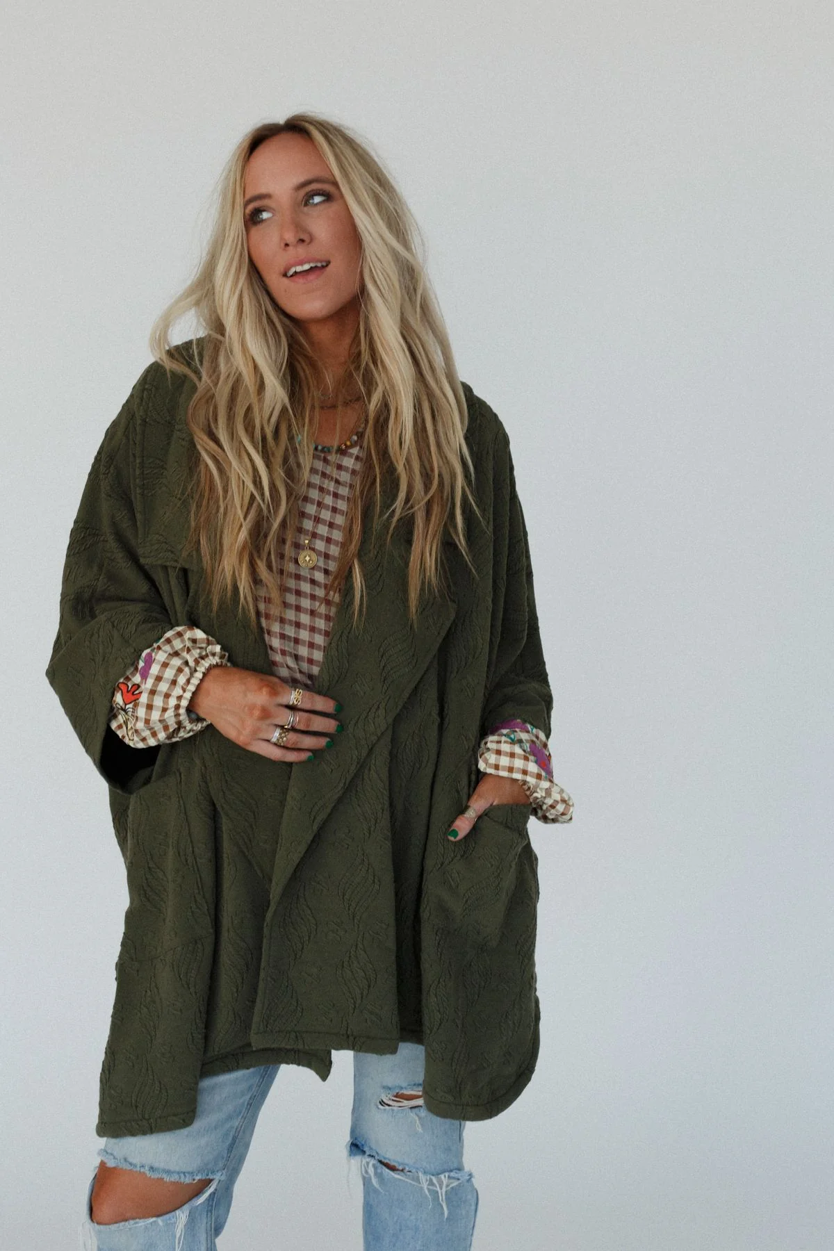 Elea Cardigan - Olive - Image 7