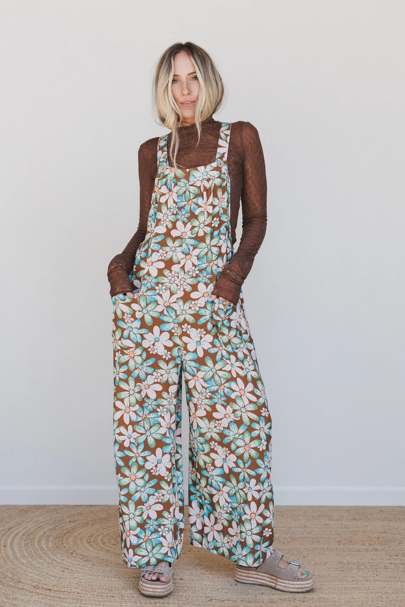 Electric Daisy Overalls - Mocha - Image 4