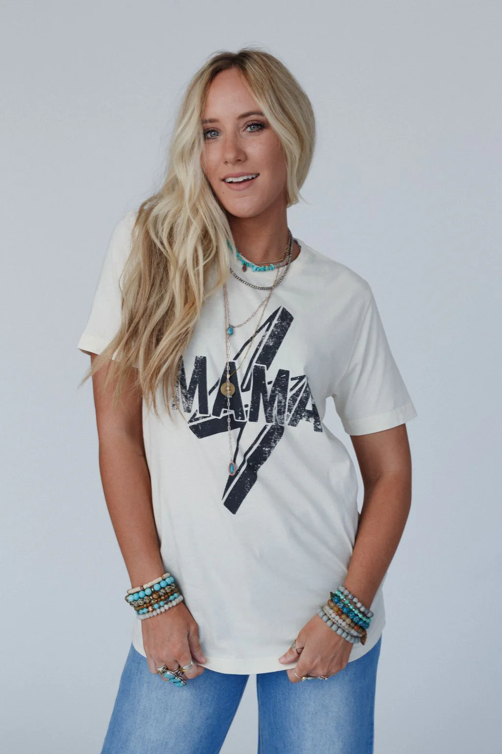 Electric Mama Graphic Tee - Off White - Image 3