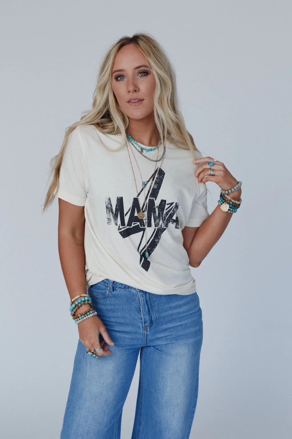 Electric Mama Graphic Tee - Off White - Image 5