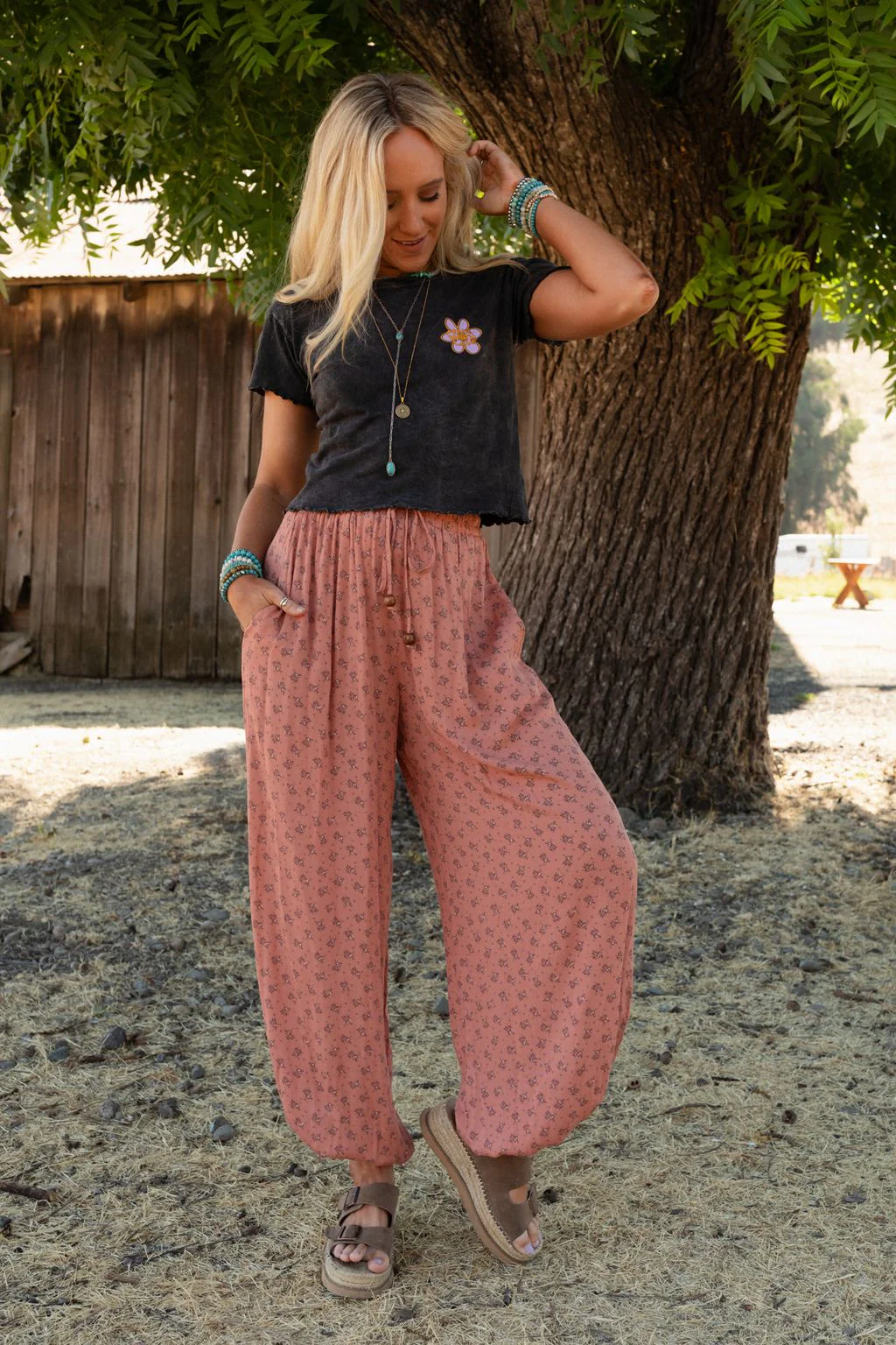 The Nest Emberlyn Wide Leg Cinched Pants - Clay - Image 7