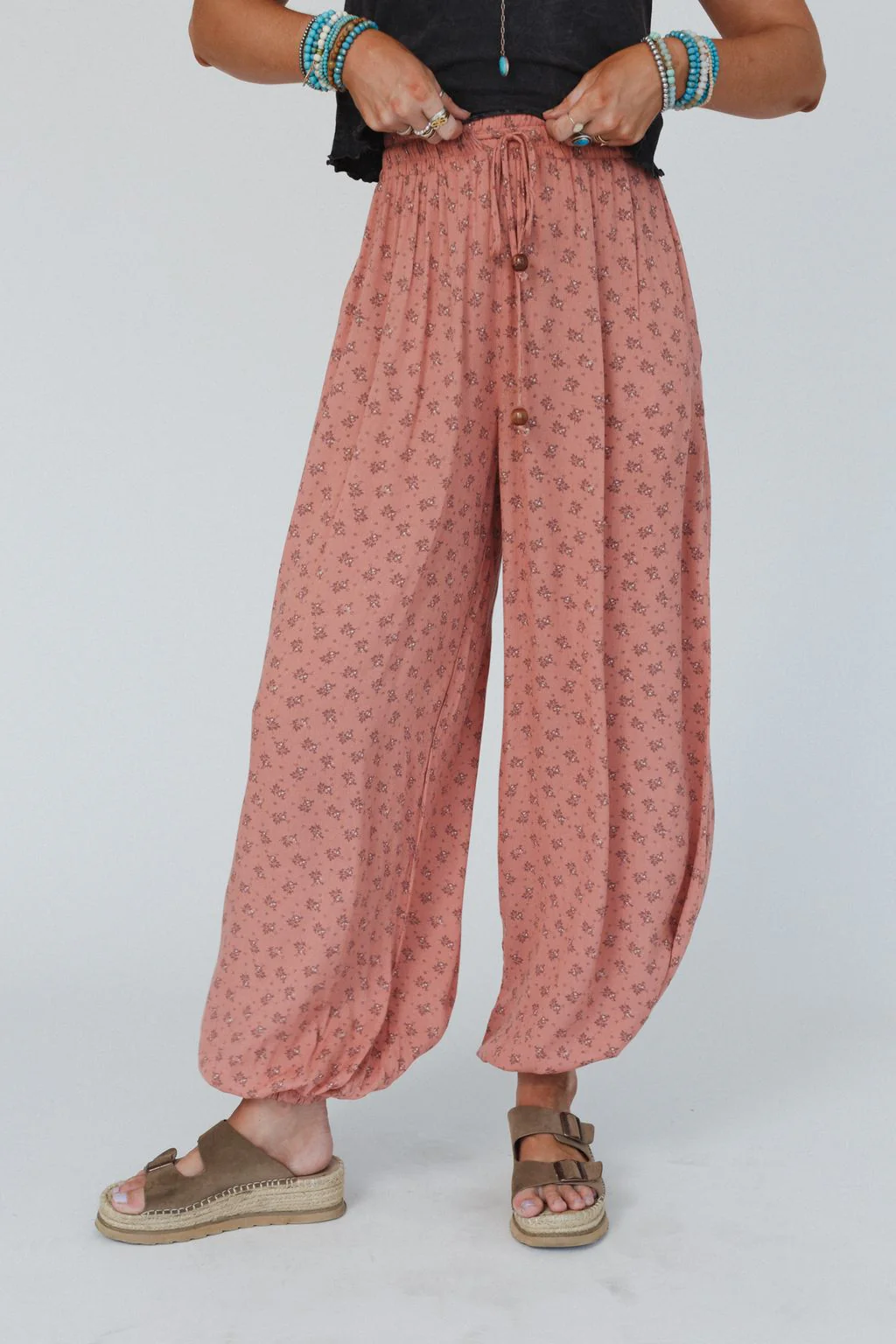 The Nest Emberlyn Wide Leg Cinched Pants - Clay - Image 8