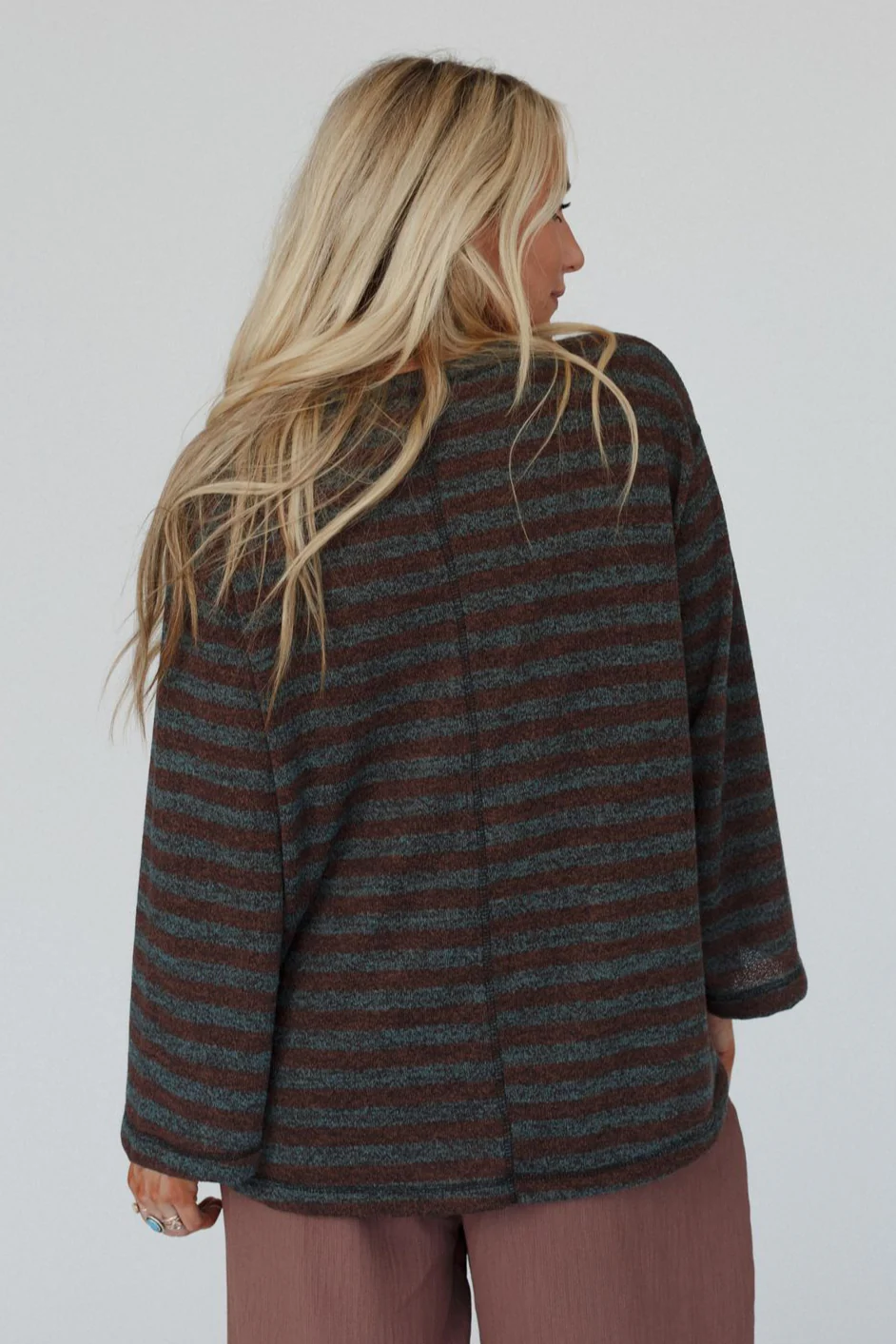 The Nest Endless Love Striped Top - Brown - Image 5