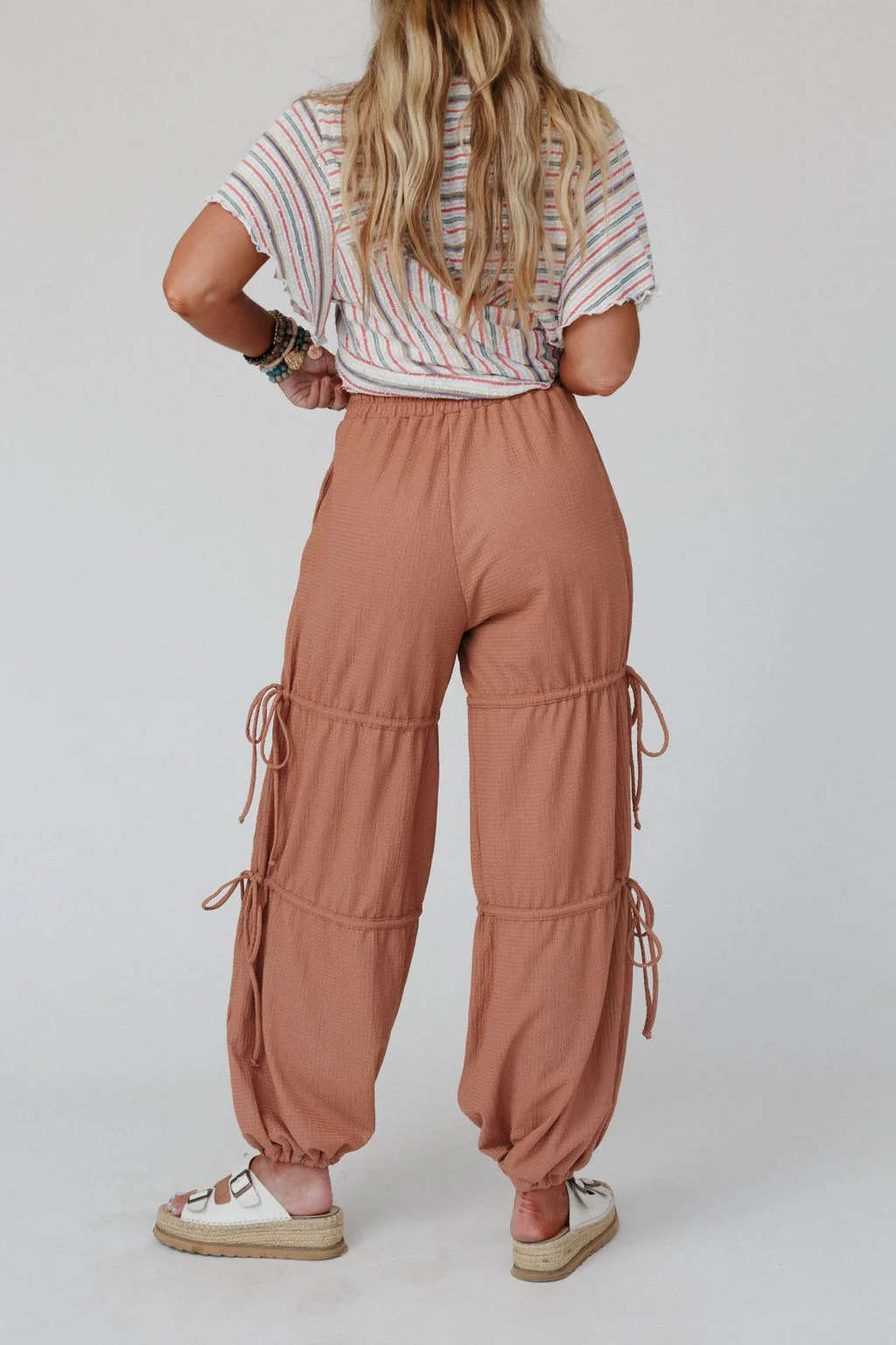 The Nest Everlasting Love Drawstring Pants - Tan Brown - Image 5