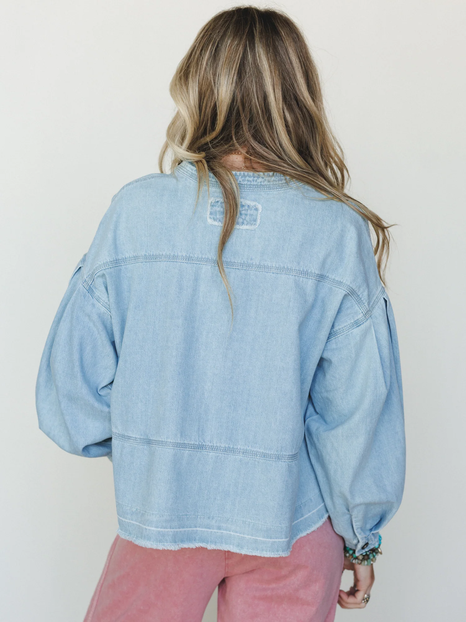 Everyday Denim Top - Light Denim - Image 6