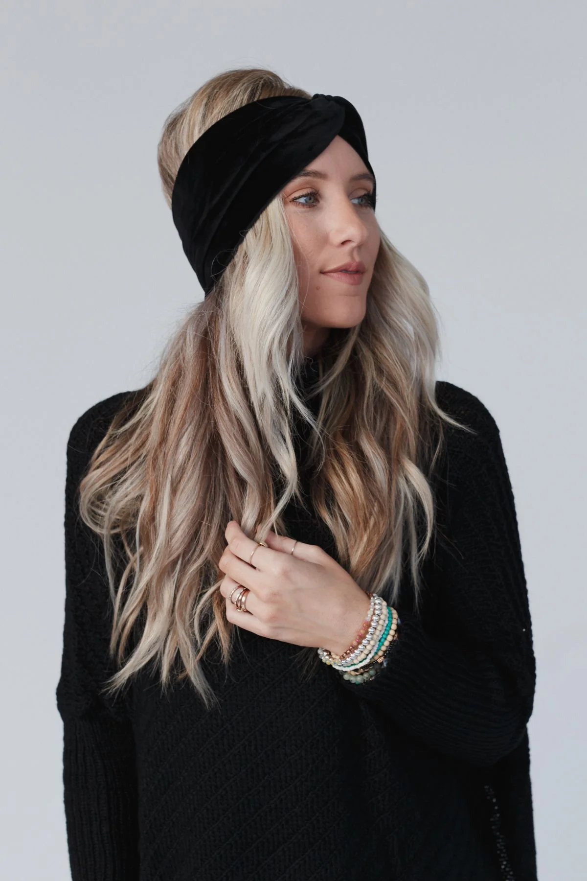 Everyday Velvet Headband - Black - Image 6