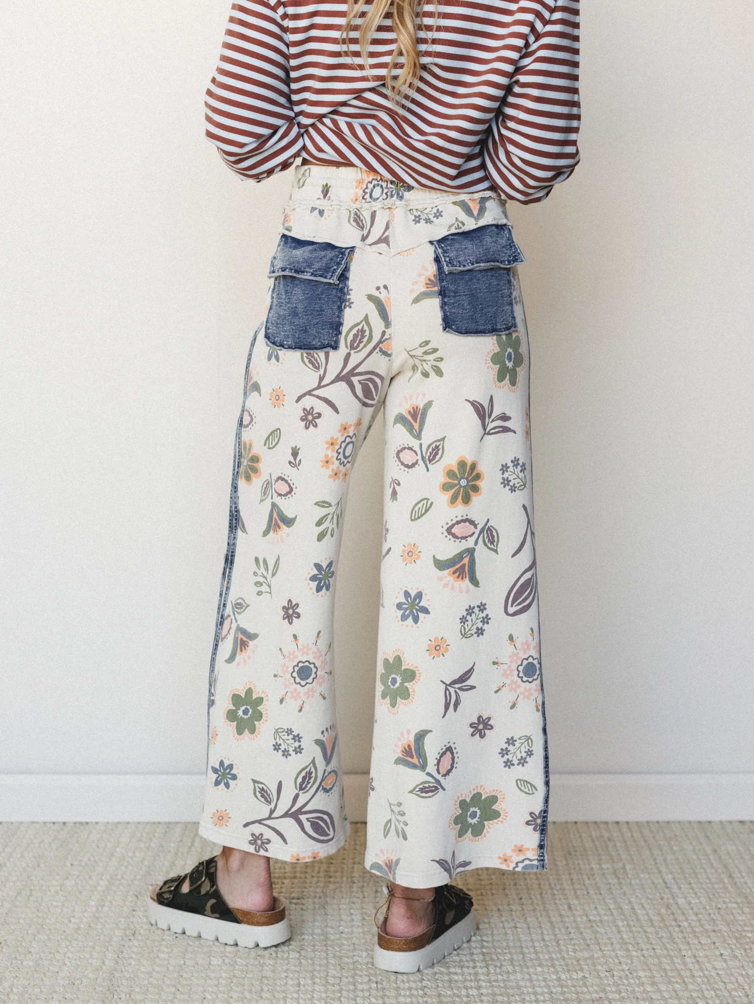 Fable Floral Pants - Ecru - Image 4