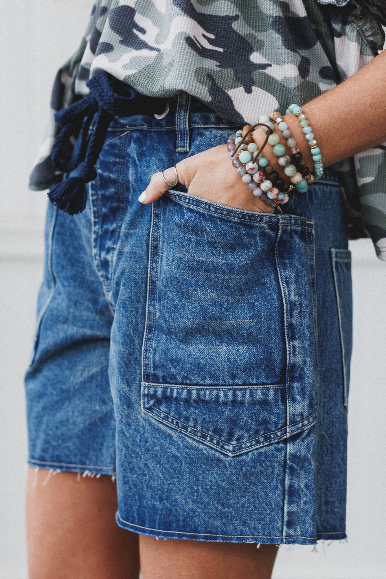 Faded Glory Denim Shorts - Medium Wash - Image 3