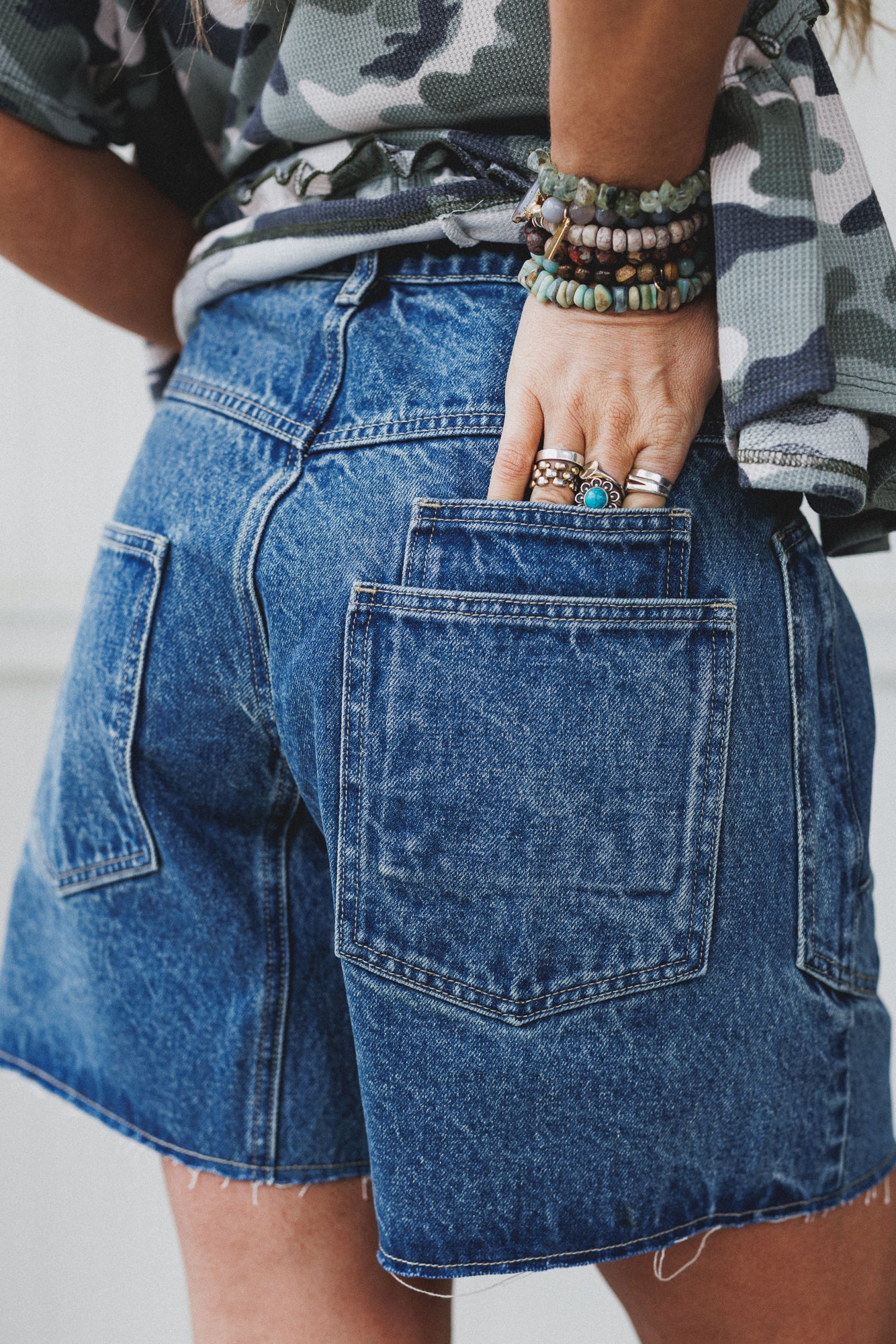 Faded Glory Denim Shorts - Medium Wash - Image 4