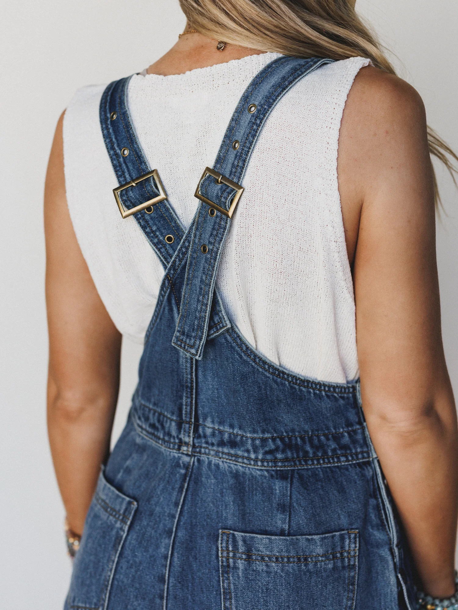 Farmer Chic Overalls - Denim - Image 3