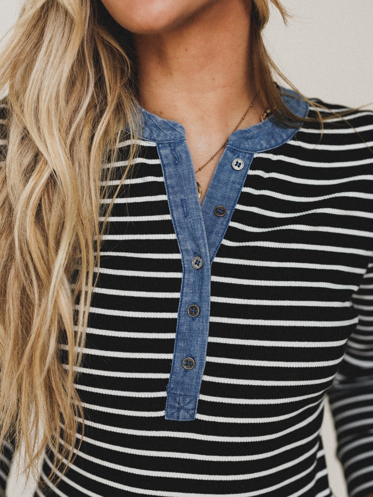 Fieldtrip Stripe Top - Black - Image 3
