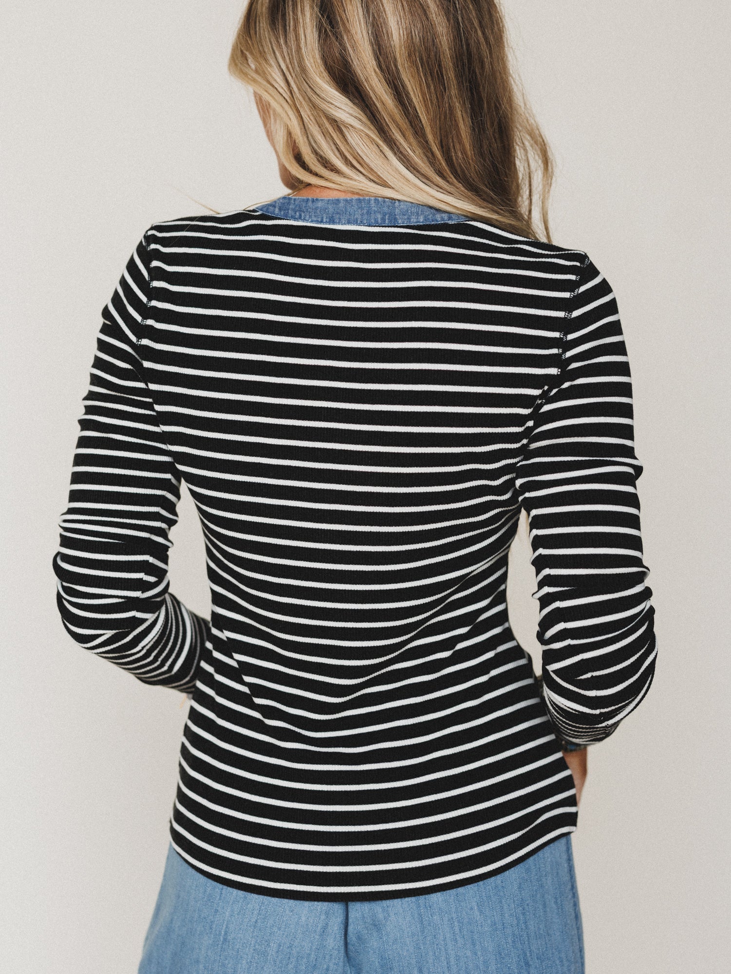 Fieldtrip Stripe Top - Black - Image 5