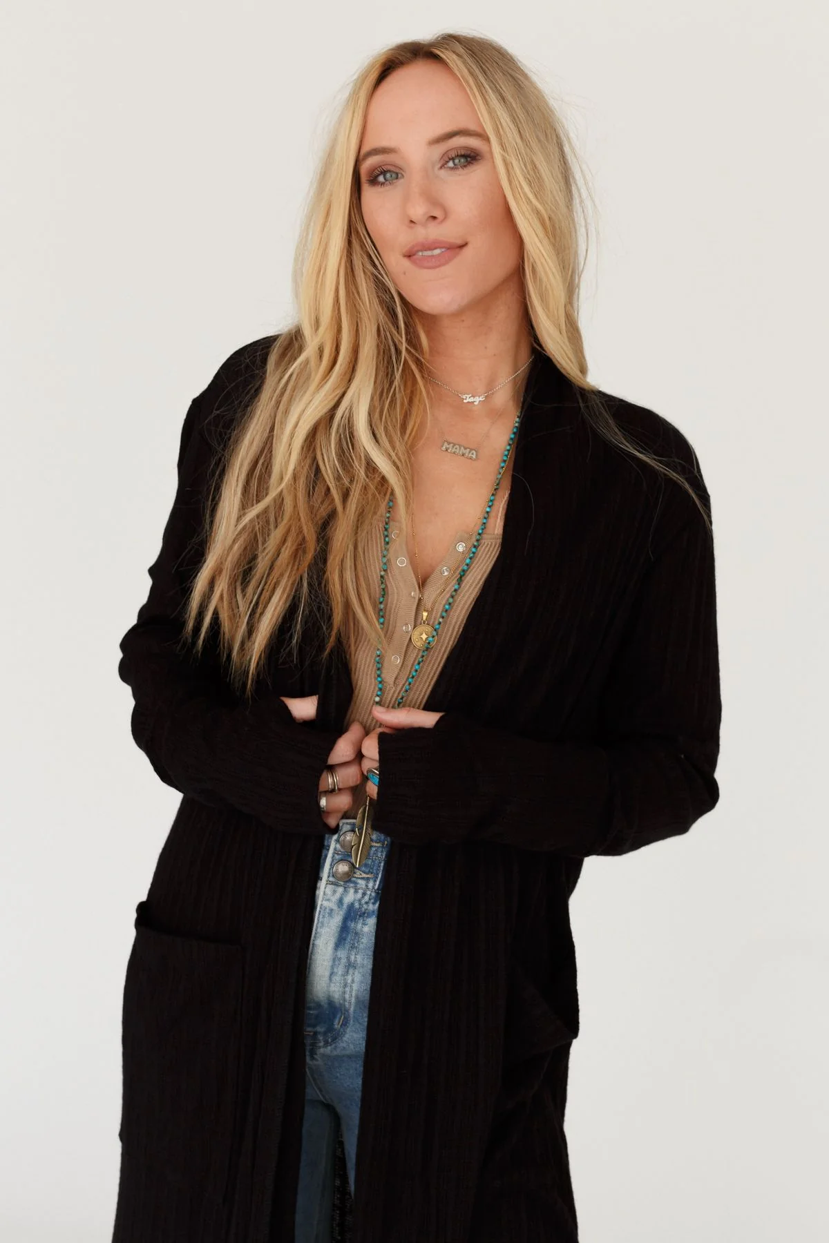 The Nest Finishing Touch Duster Cardigan - Black - Image 3