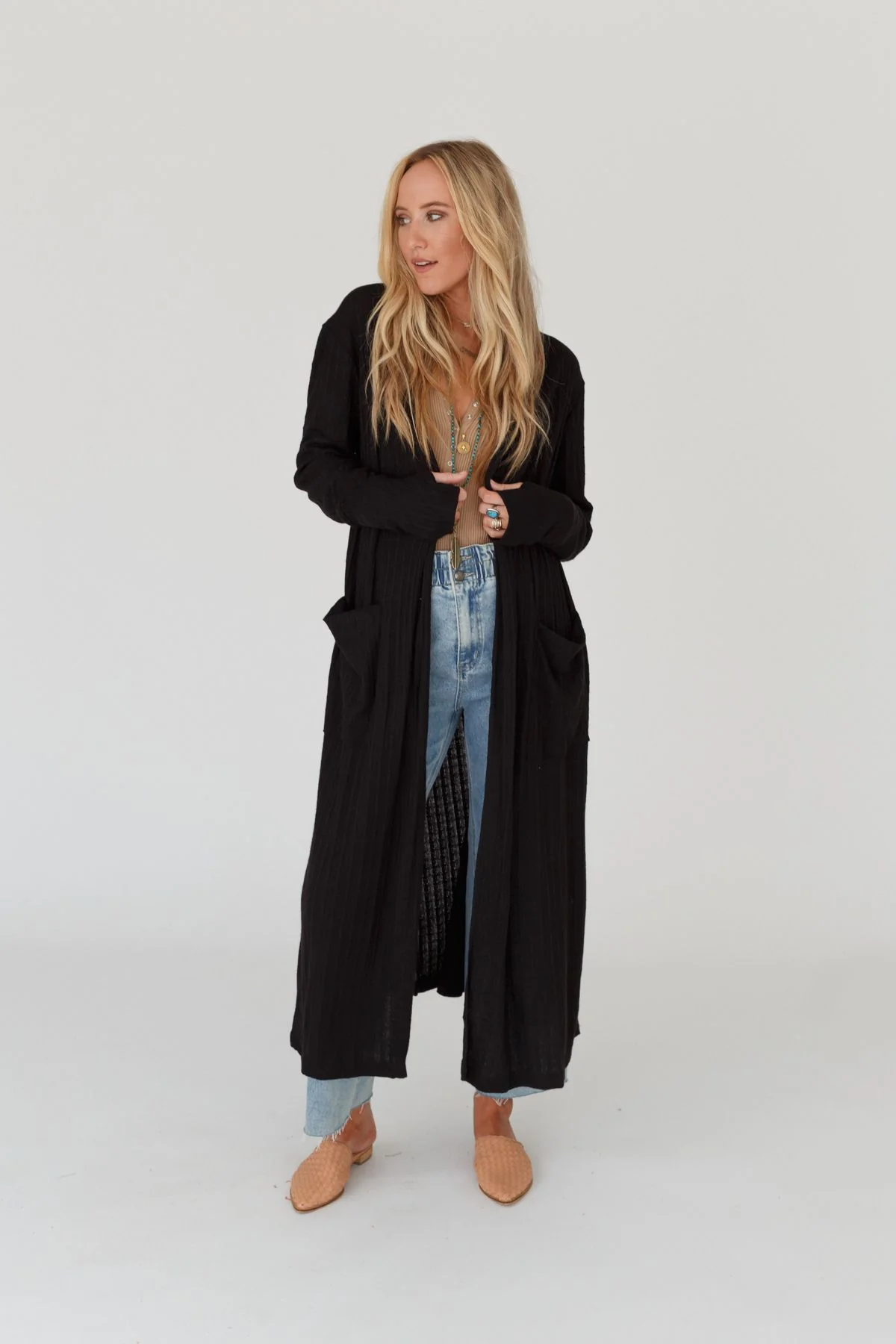 The Nest Finishing Touch Duster Cardigan - Black - Image 4