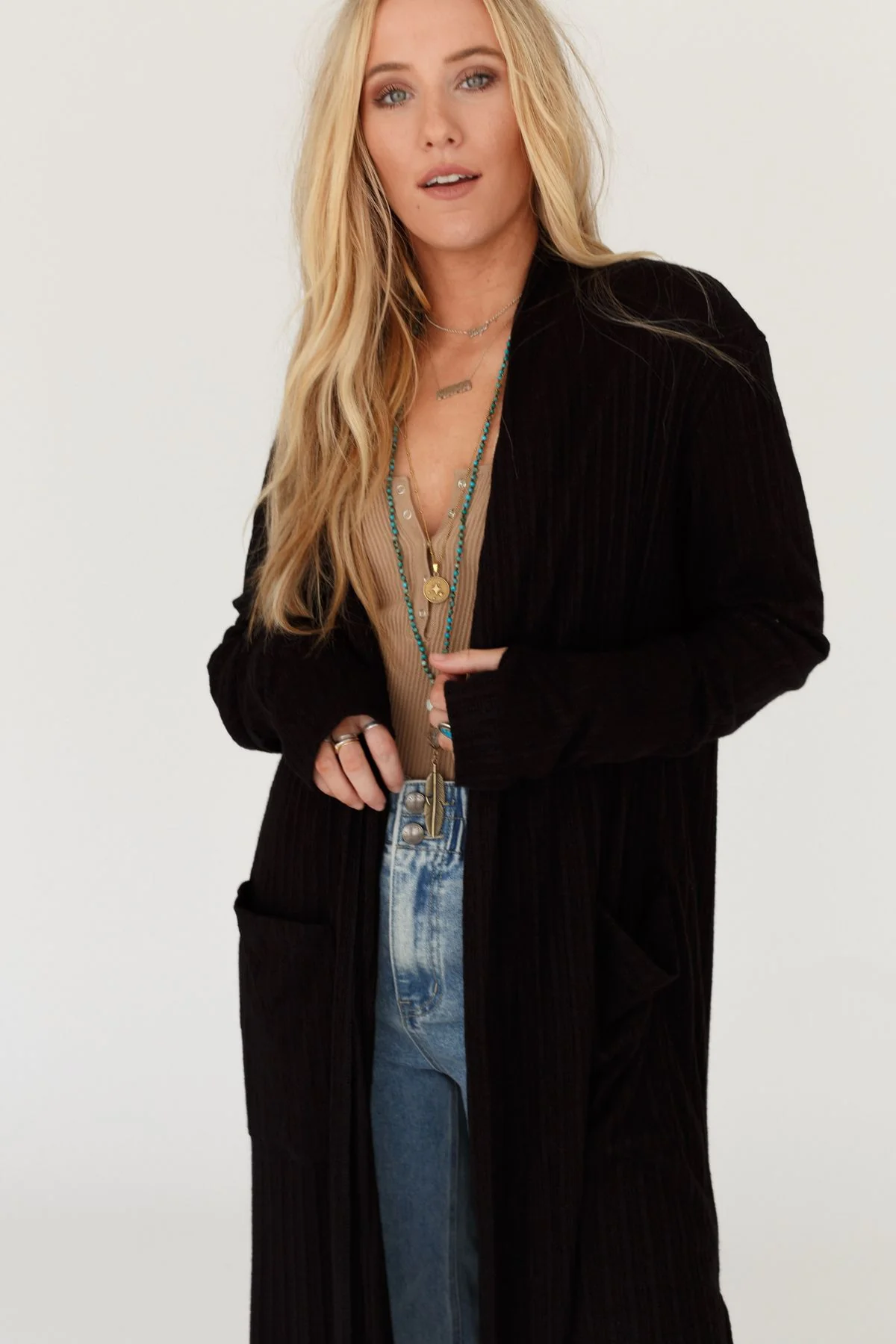 The Nest Finishing Touch Duster Cardigan - Black - Image 7