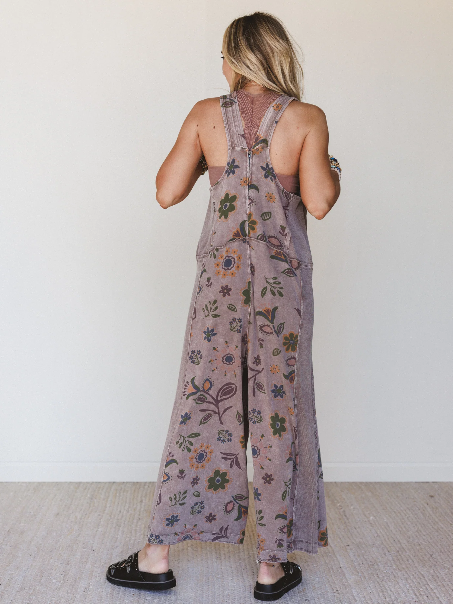 Floral Daylight Jumpsuit - Mocha - Image 6