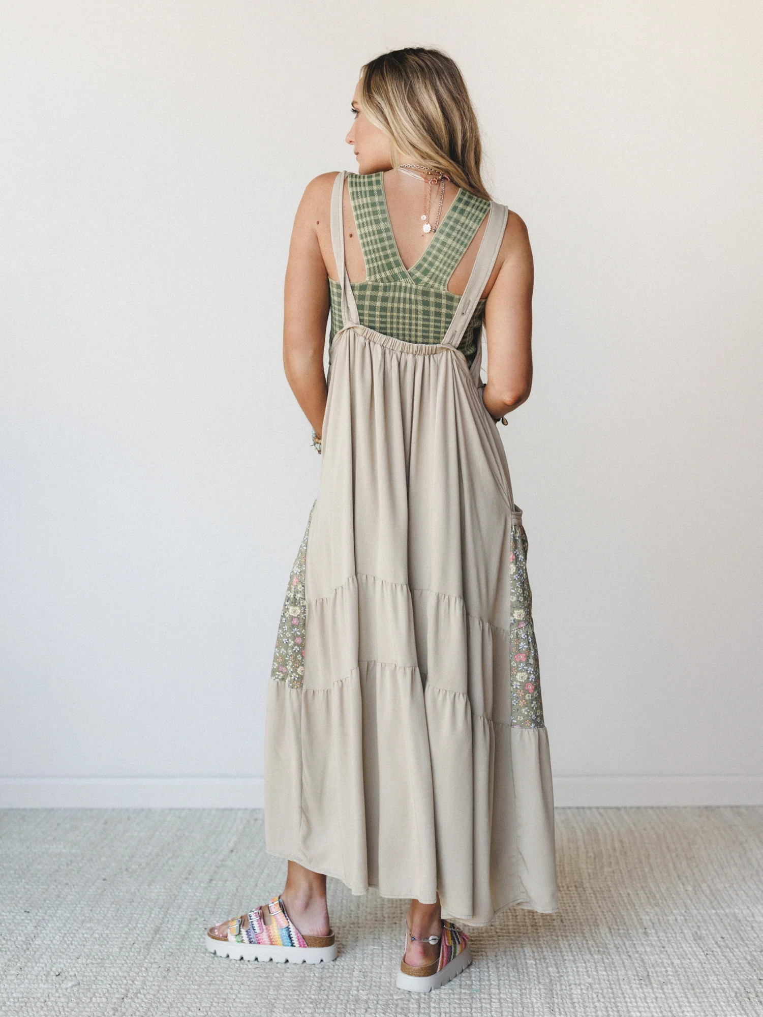 Floral Gazer Maxi Dress - Dusty Sage - Image 6