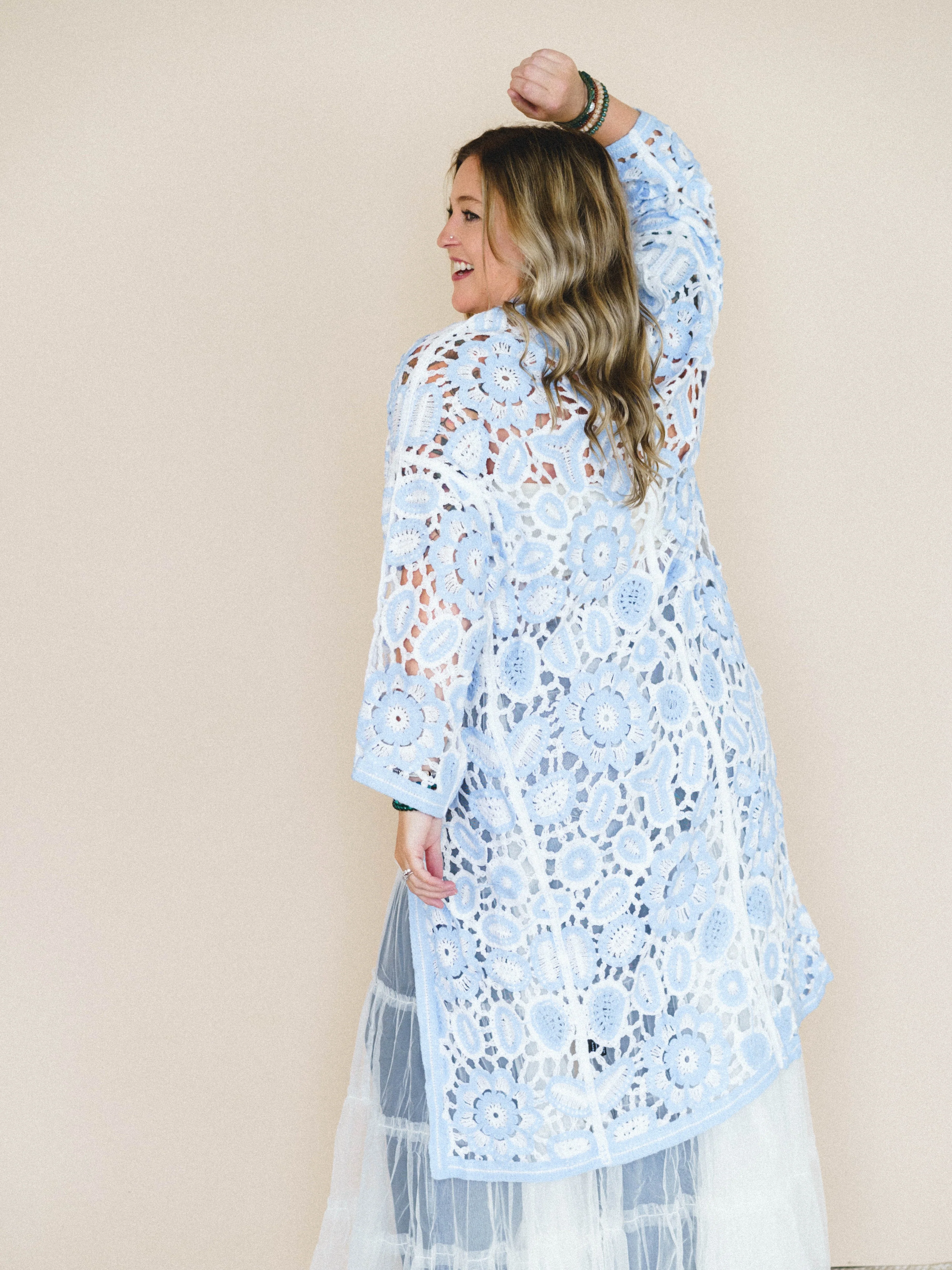 Floral Mood Duster - Blue - Image 2