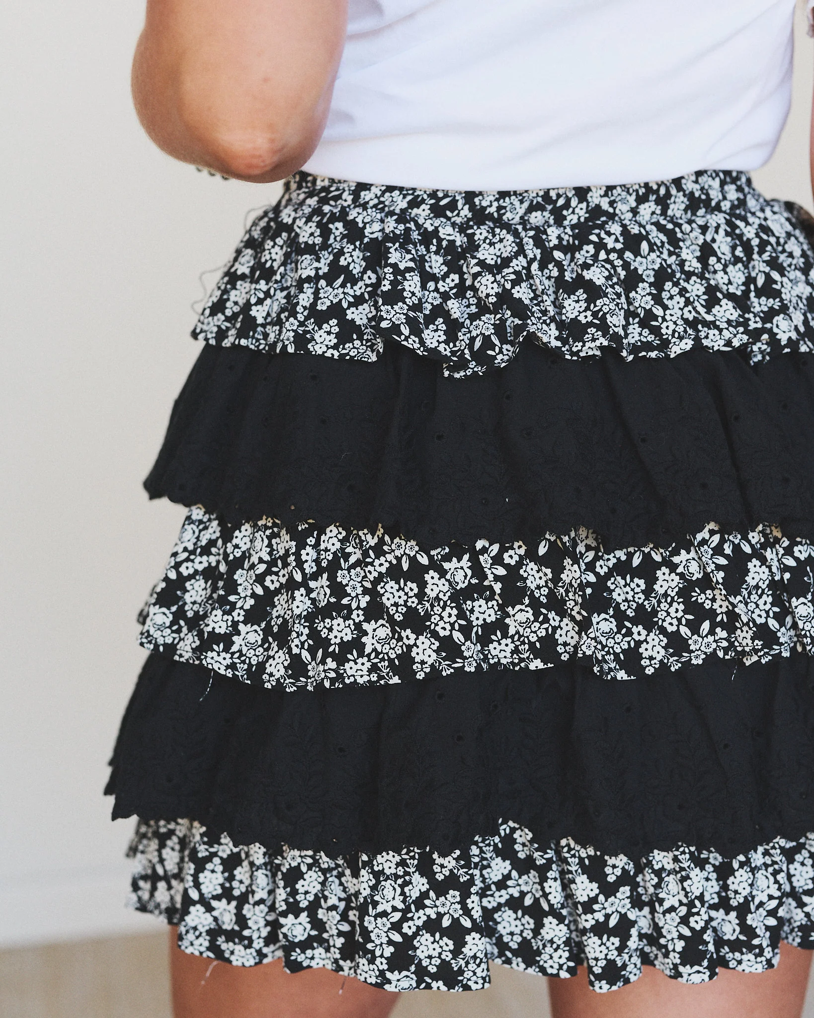Floral Springs Mini Skort - Black - Image 2