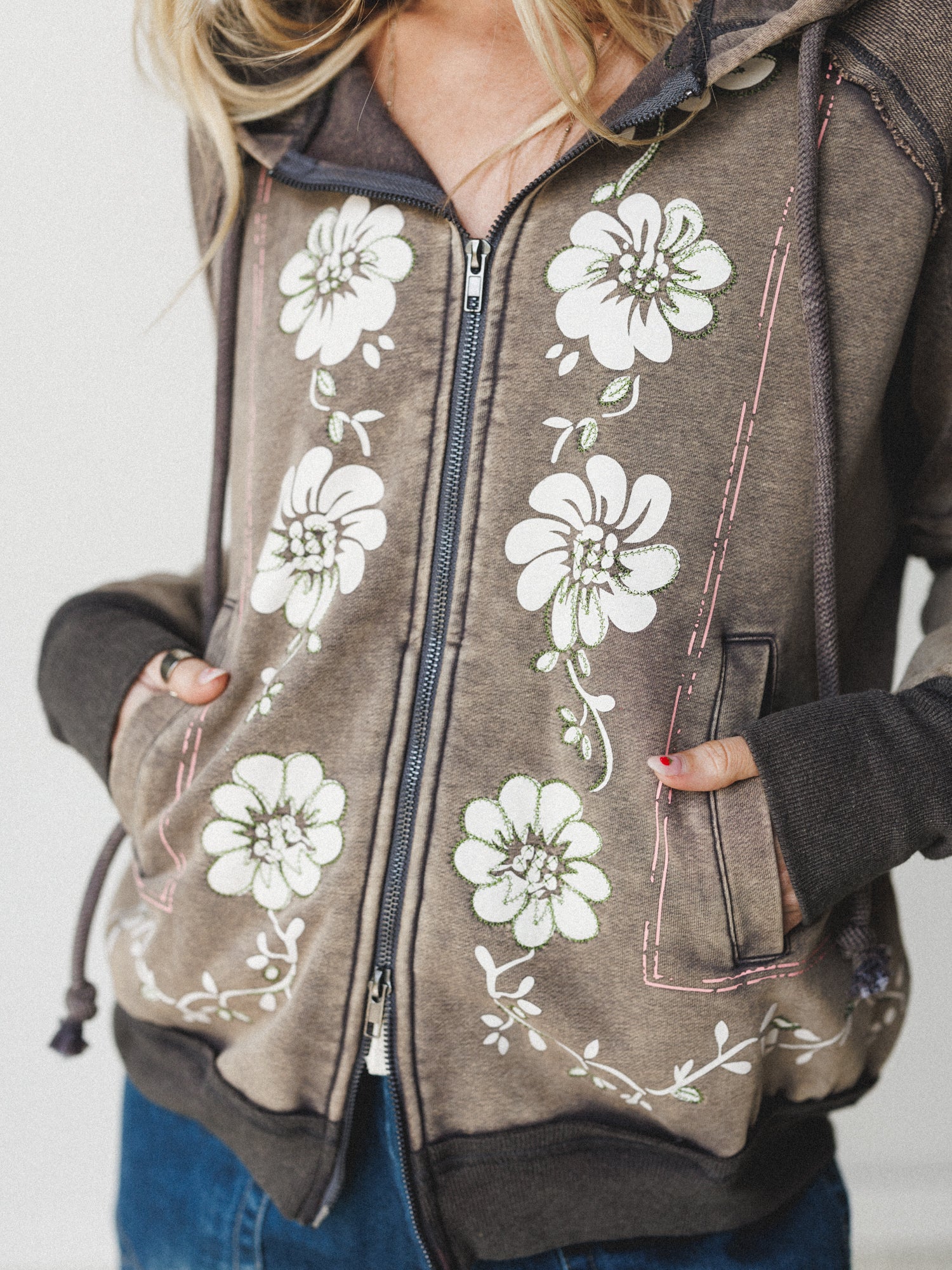 Flower Blooms Jacket - Ash - Image 3