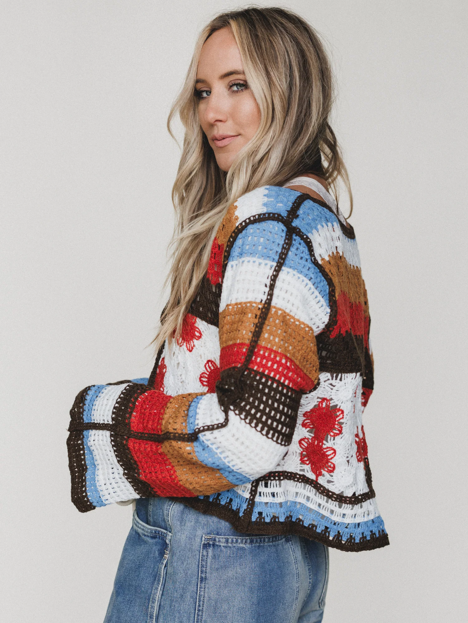 Flower Power Cardigan - Orange Multi
