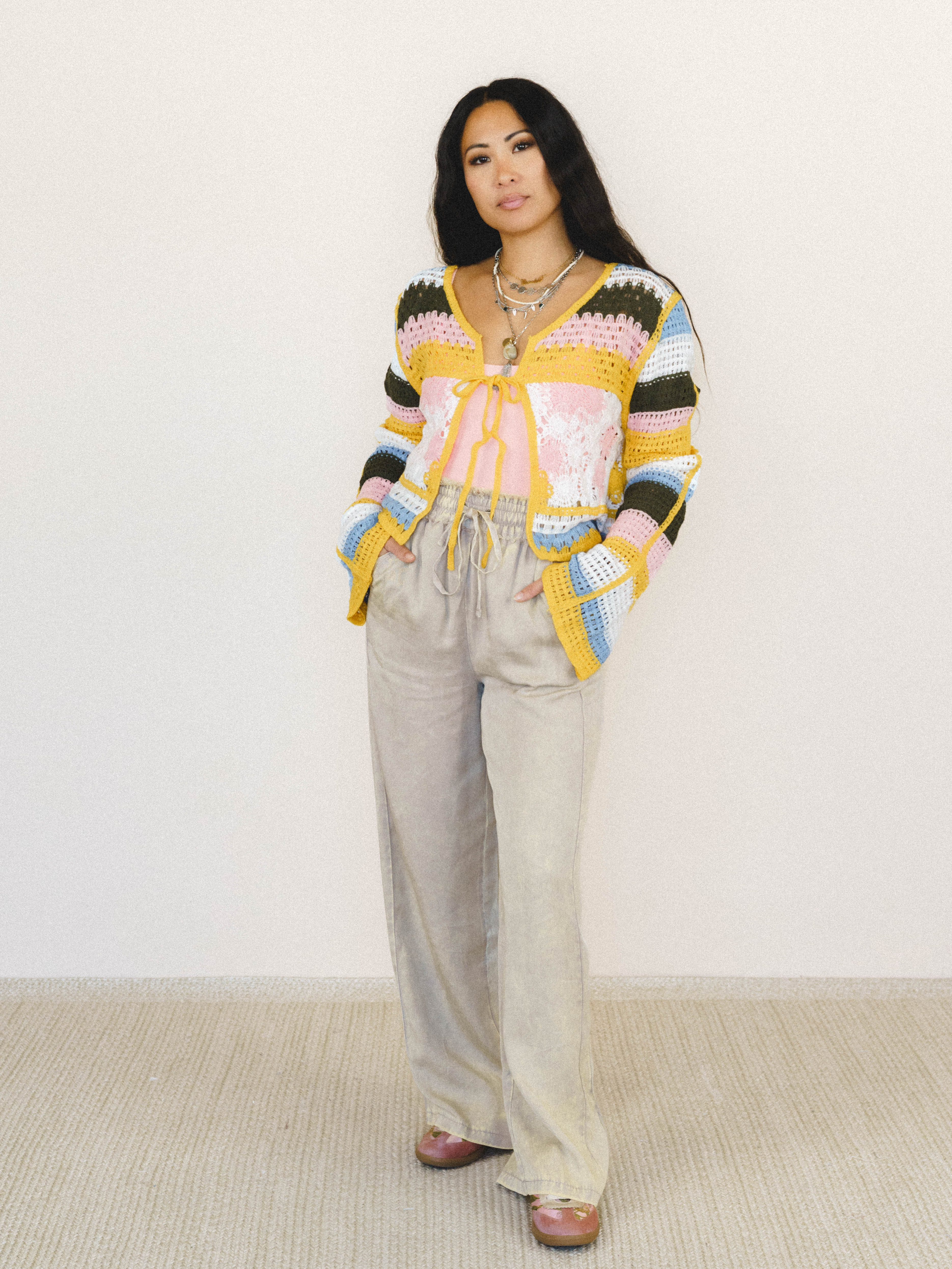 Flower Power Cardigan - Yellow Multi - Image 5