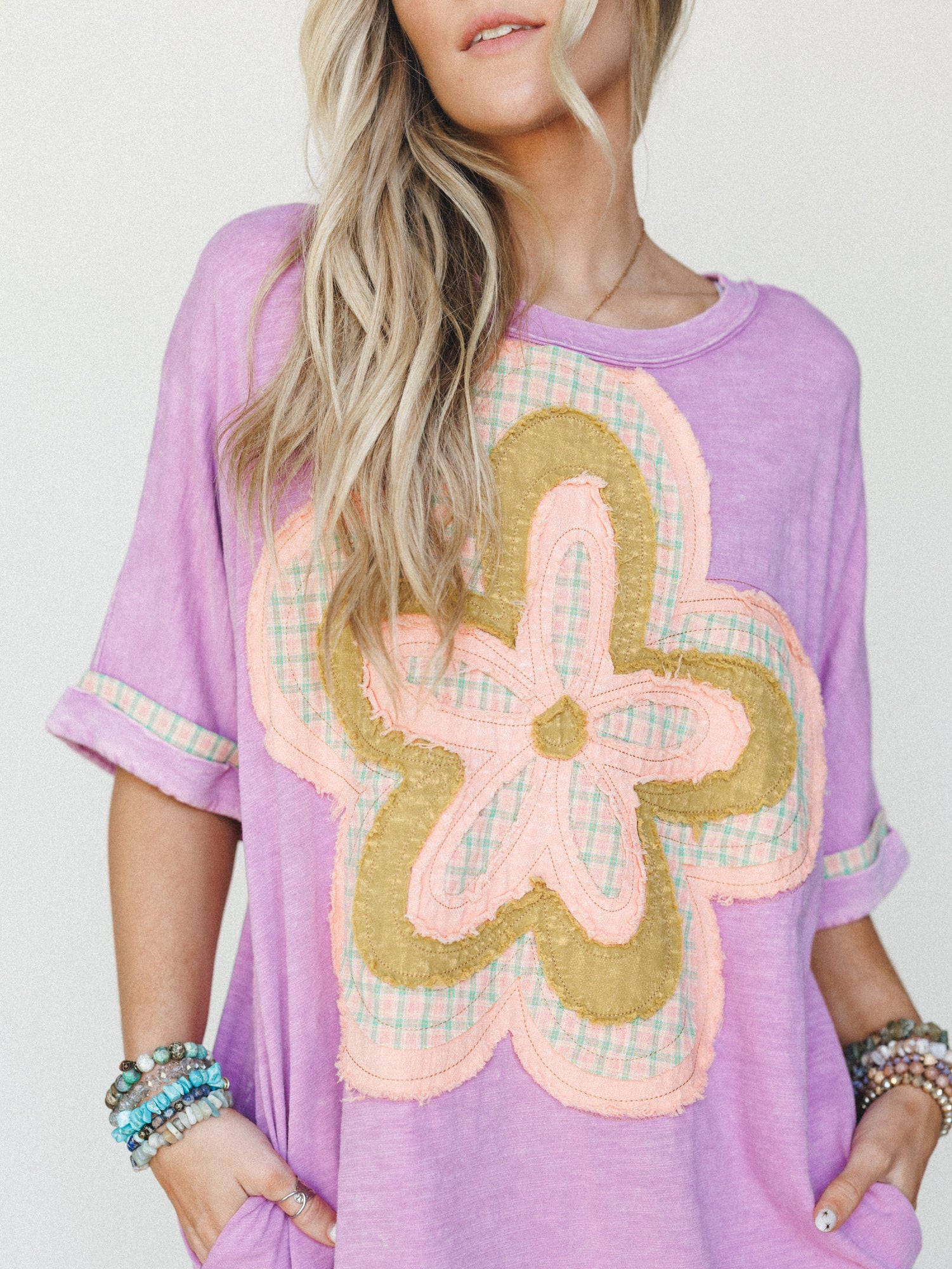 Flower Power Tee Dress - Orchid - Image 3