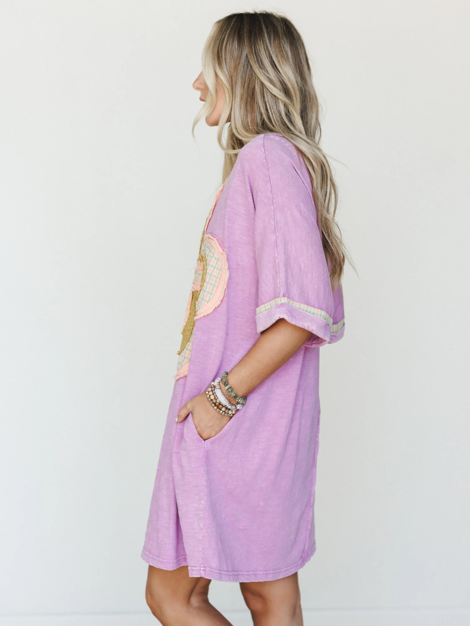 Flower Power Tee Dress - Orchid - Image 4