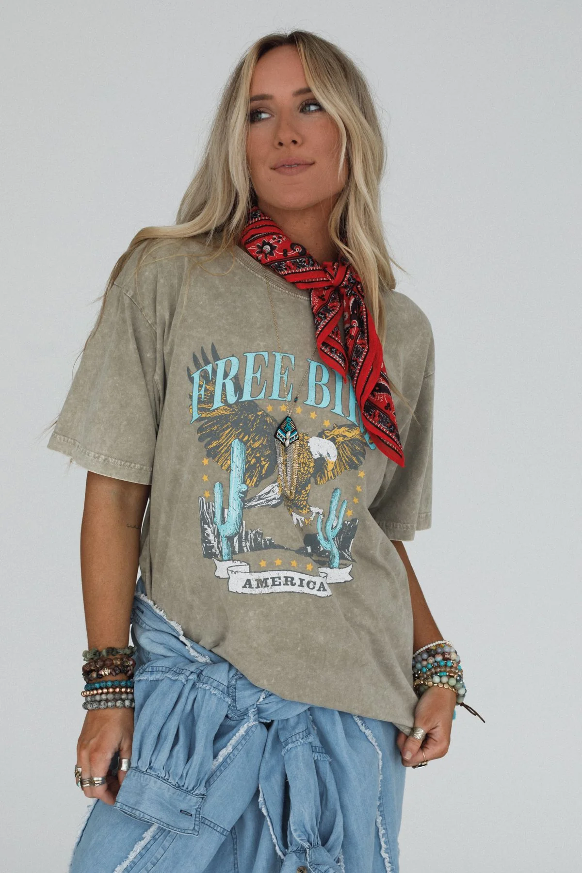 Fly Free Graphic Tee - Mocha - Image 4