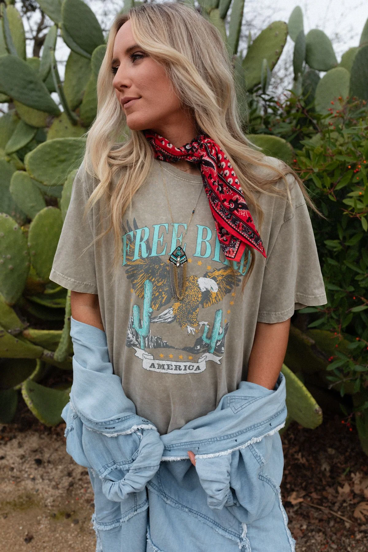 Fly Free Graphic Tee - Mocha - Image 5