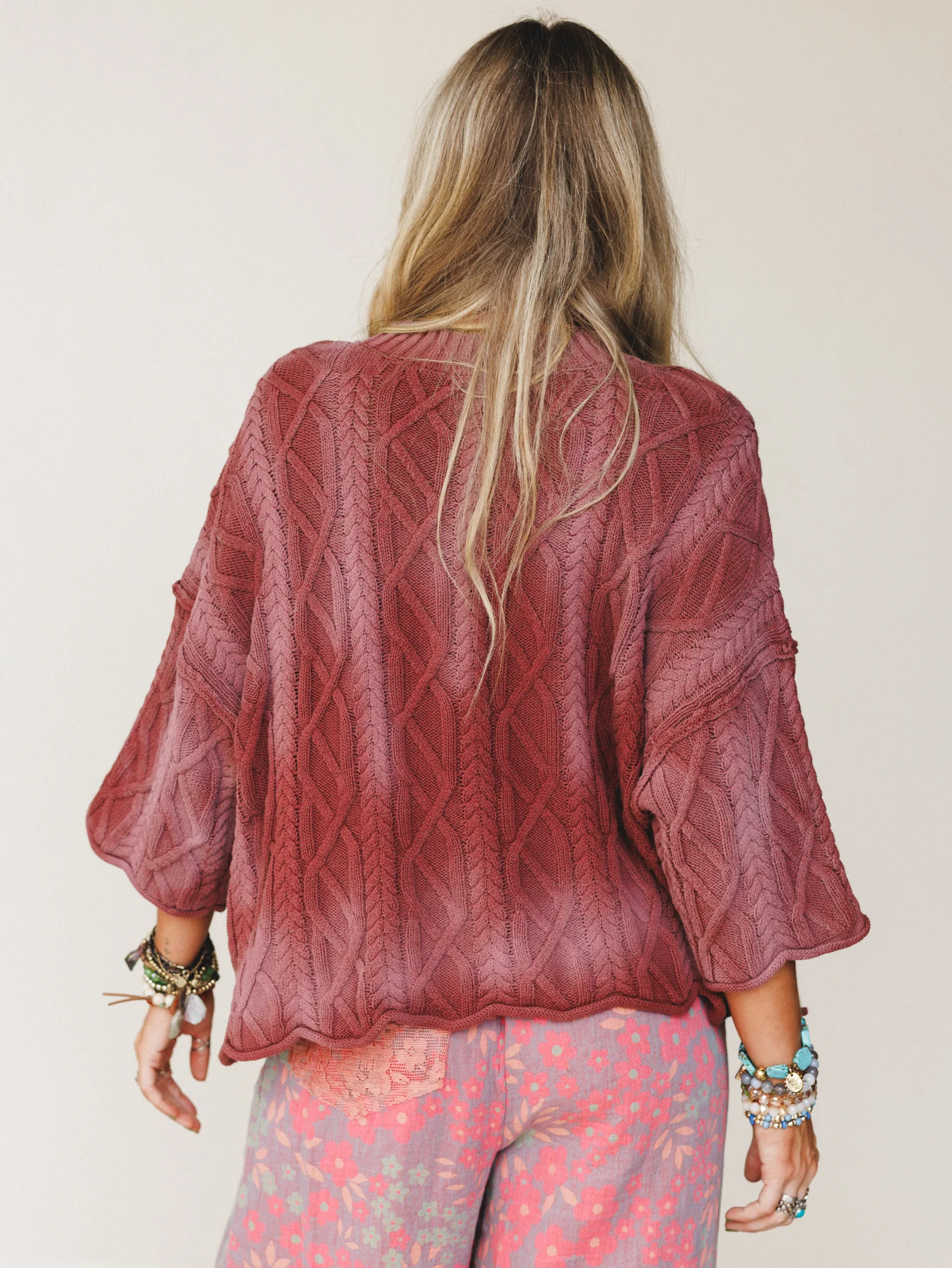 Francis Sweater Top - Wine - Image 5