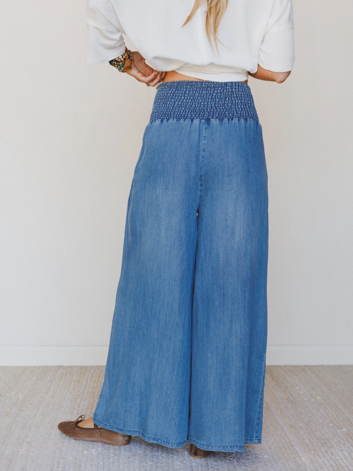 Free Falling Wide Leg Pants - Denim - Image 6