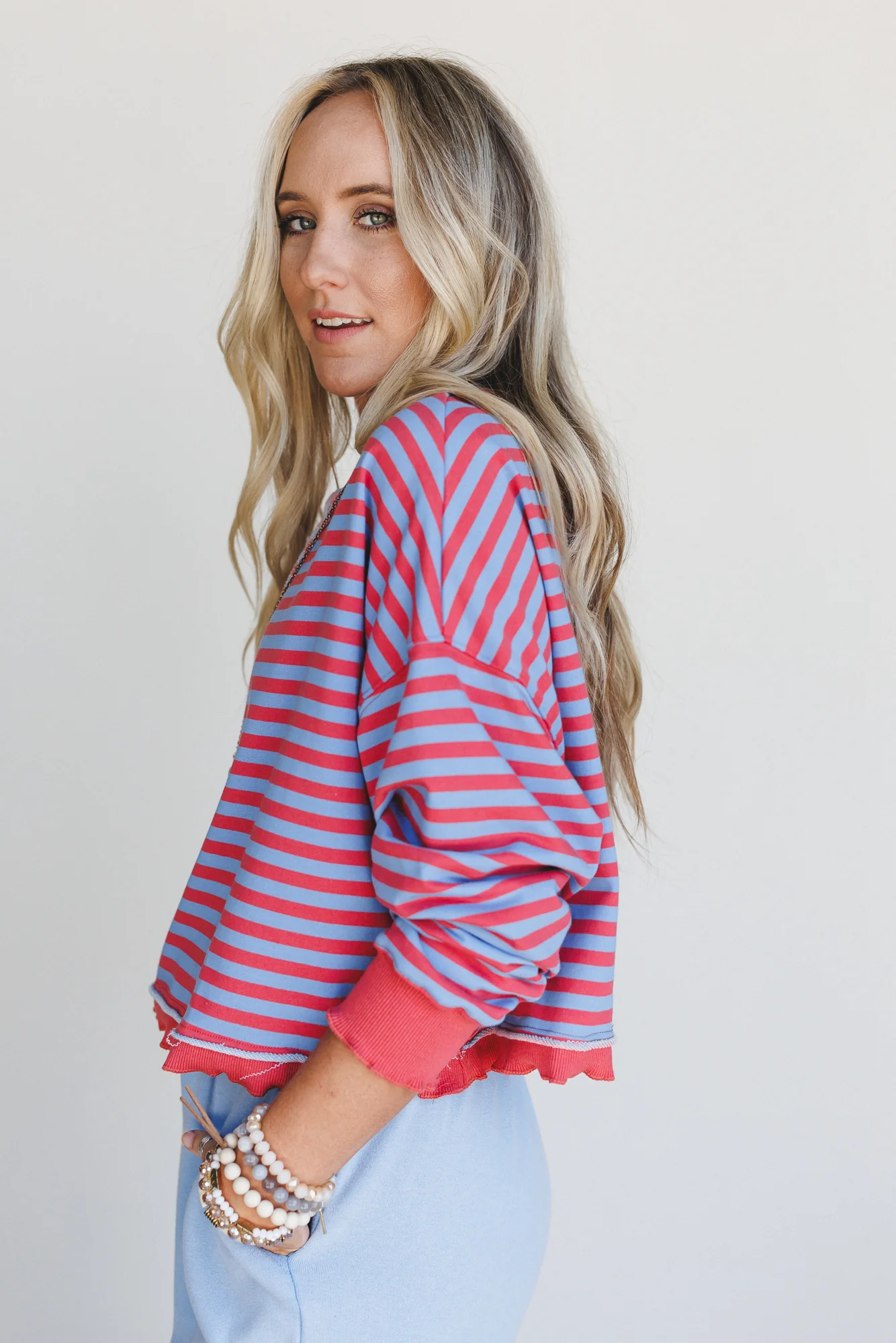 Freestyle Striped Top - Blue Multi - Image 3