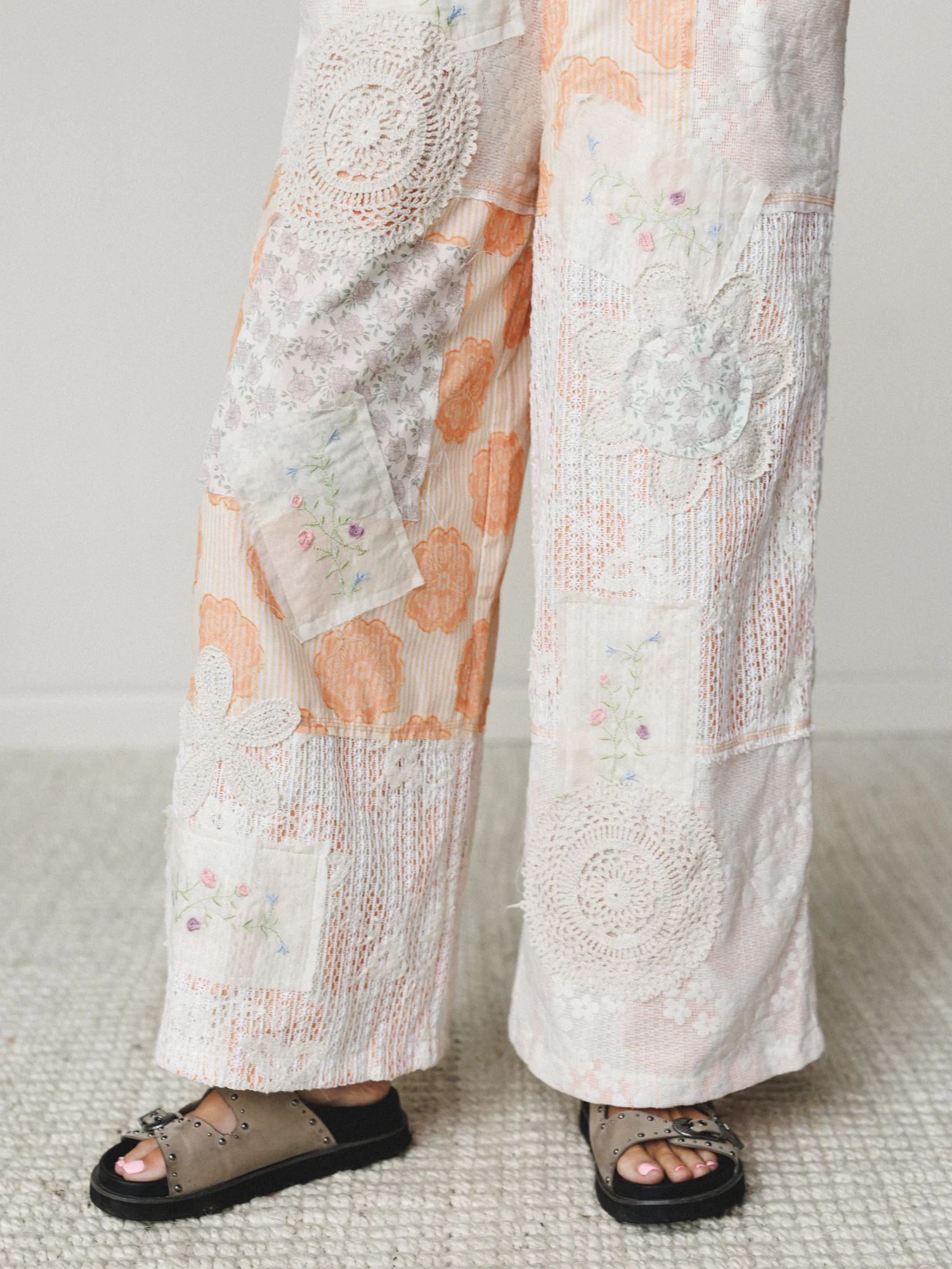 Fruit Fields And Forests Jumpsuit - Orange Striped - Image 4