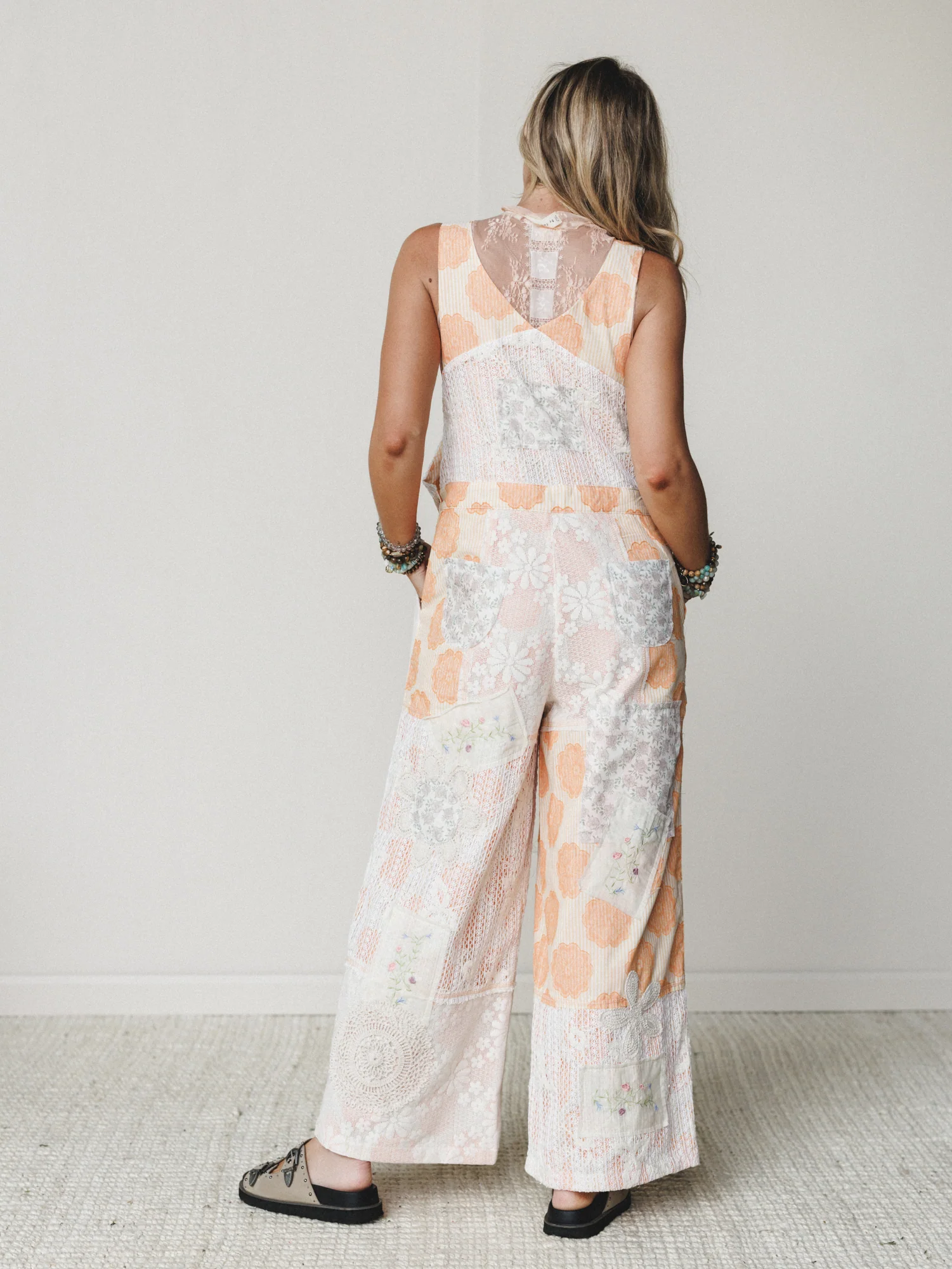 Fruit Fields And Forests Jumpsuit - Orange Striped - Image 5