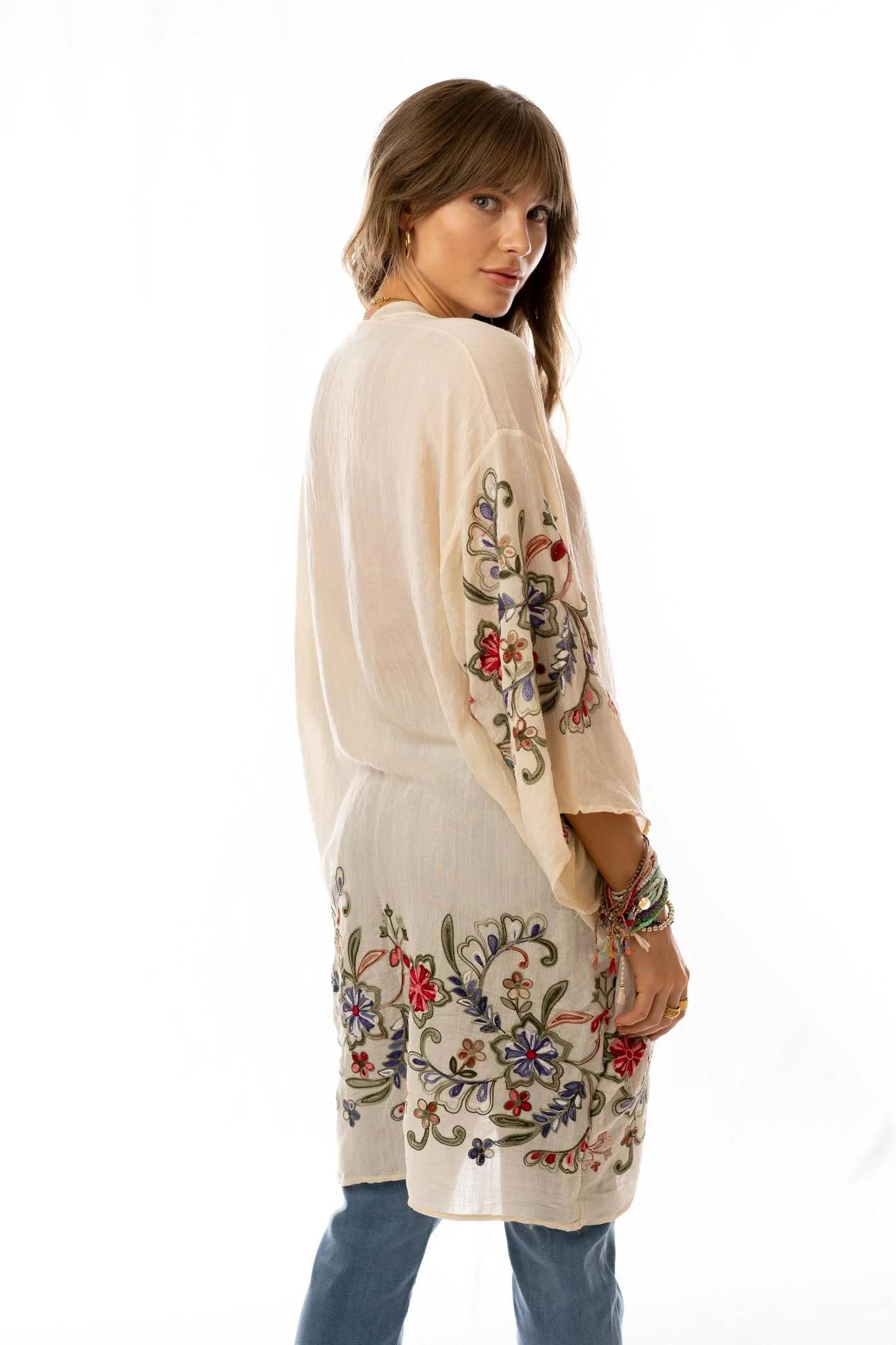 Fun In Florals Kimono - Cream - Image 7