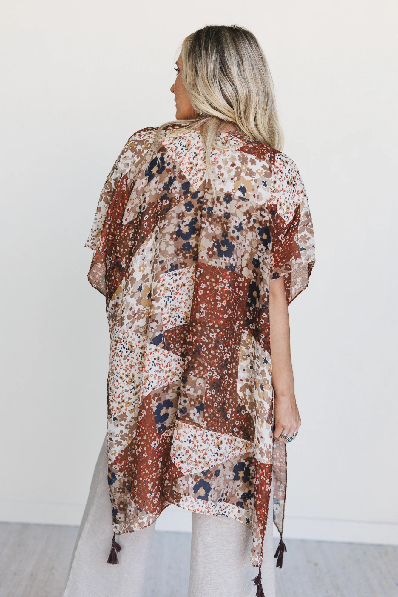 Garden Fairy Floral Kimono - Brown - Image 5