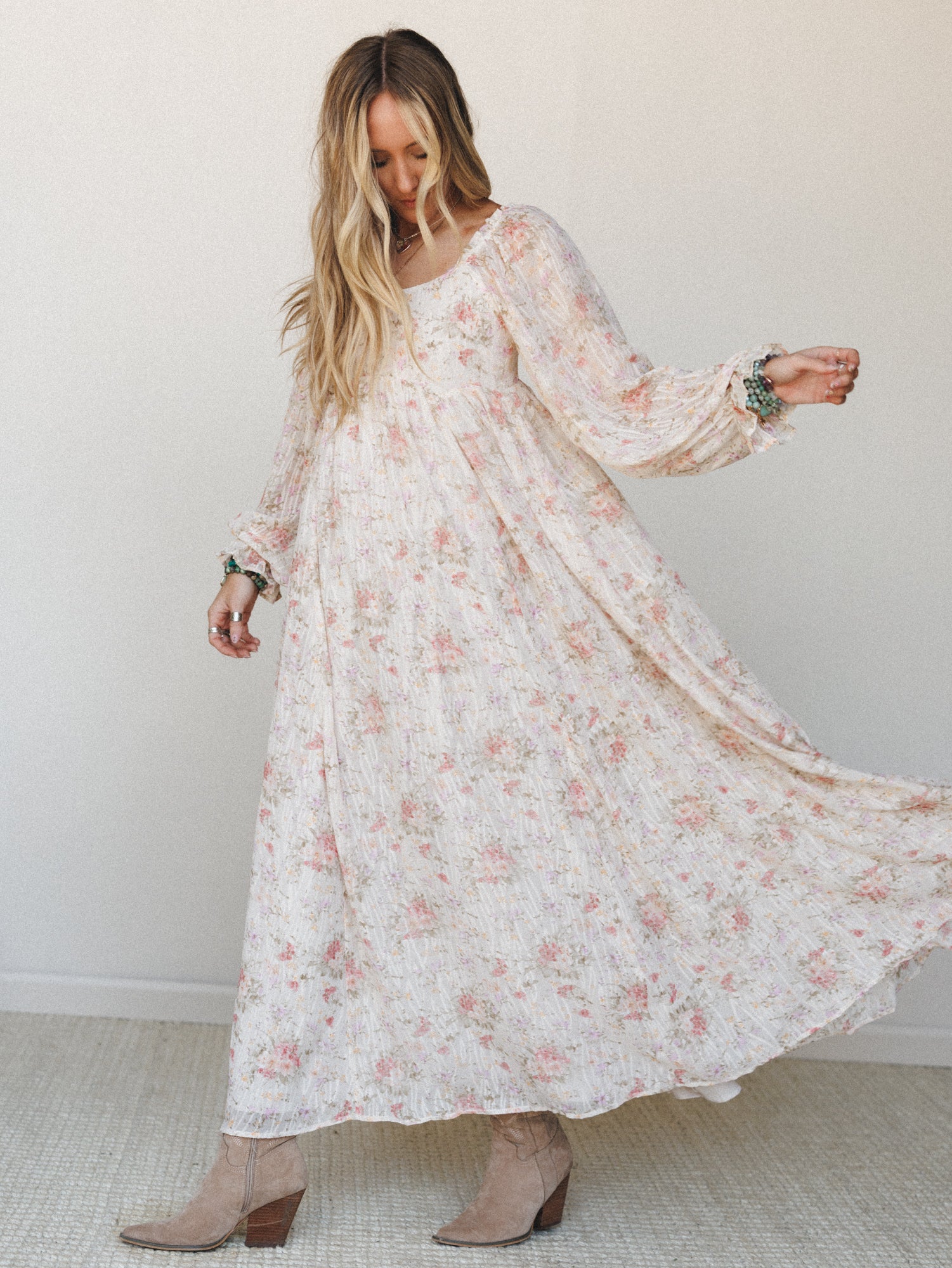 Garden Memories Maxi Dress - Cream Multi - Image 2