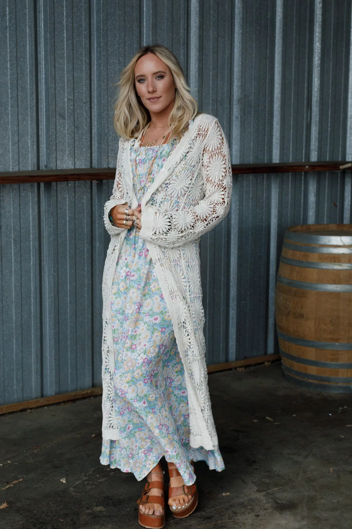 Garden Muse Crochet Duster - Natural - Image 6