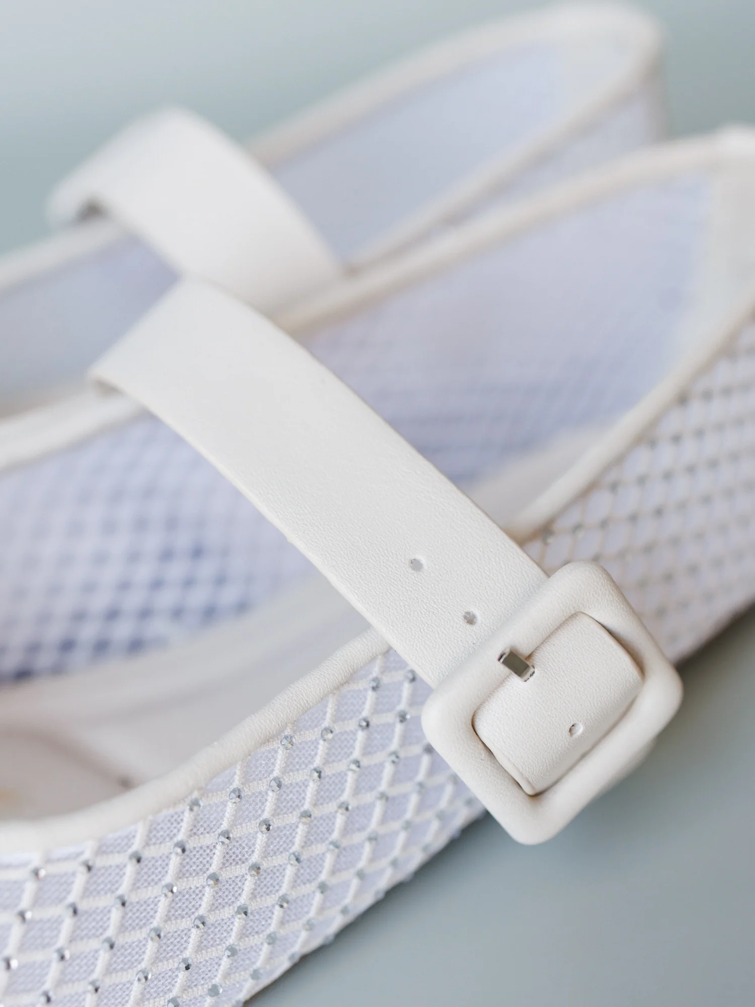 Gem Mesh Flats - Ivory - Image 3