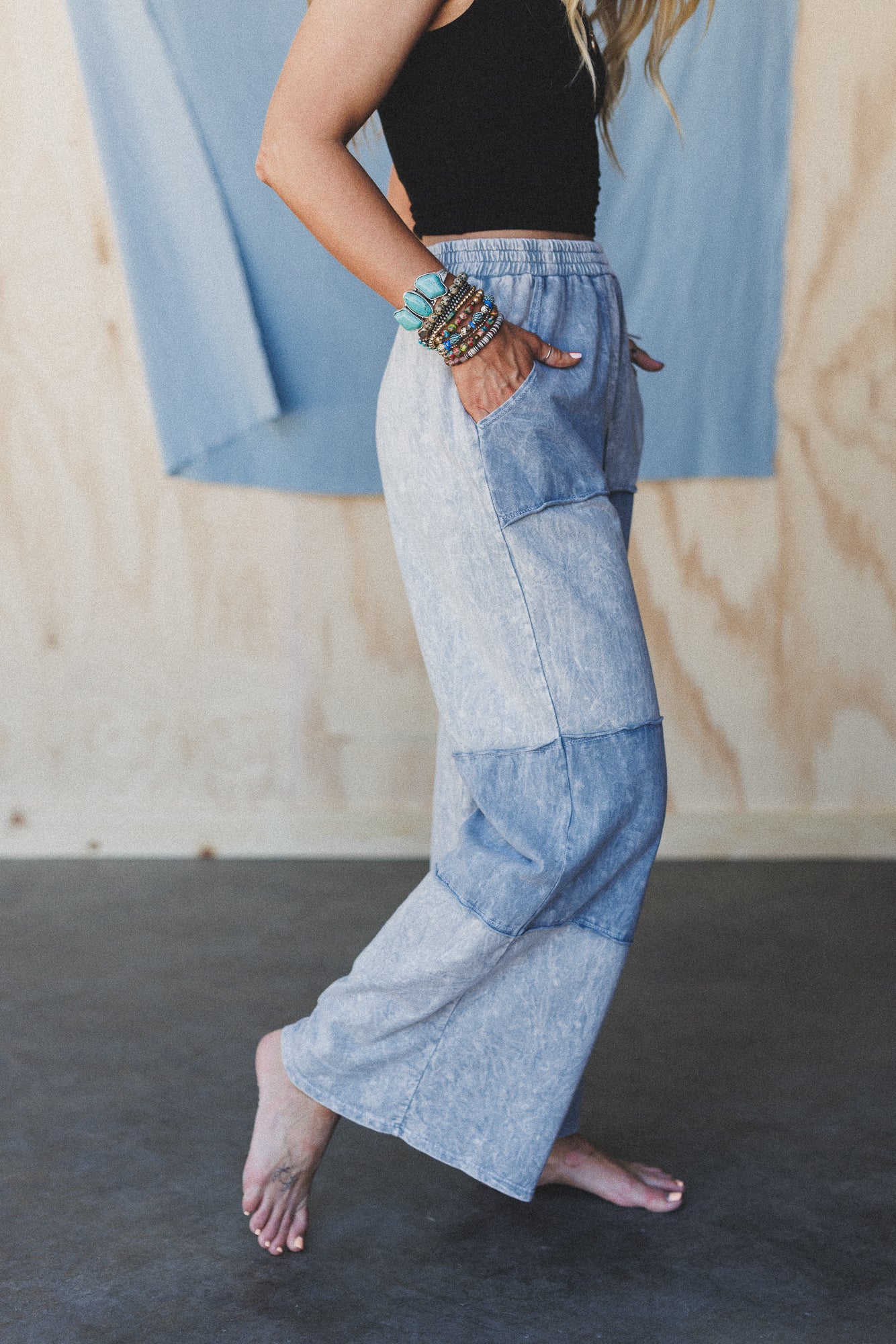 Go Your Way Wide Leg Pants - Grey - Image 2