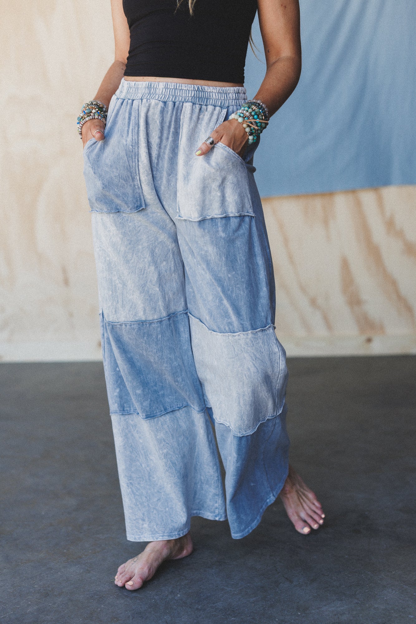 Go Your Way Wide Leg Pants - Grey - Image 3