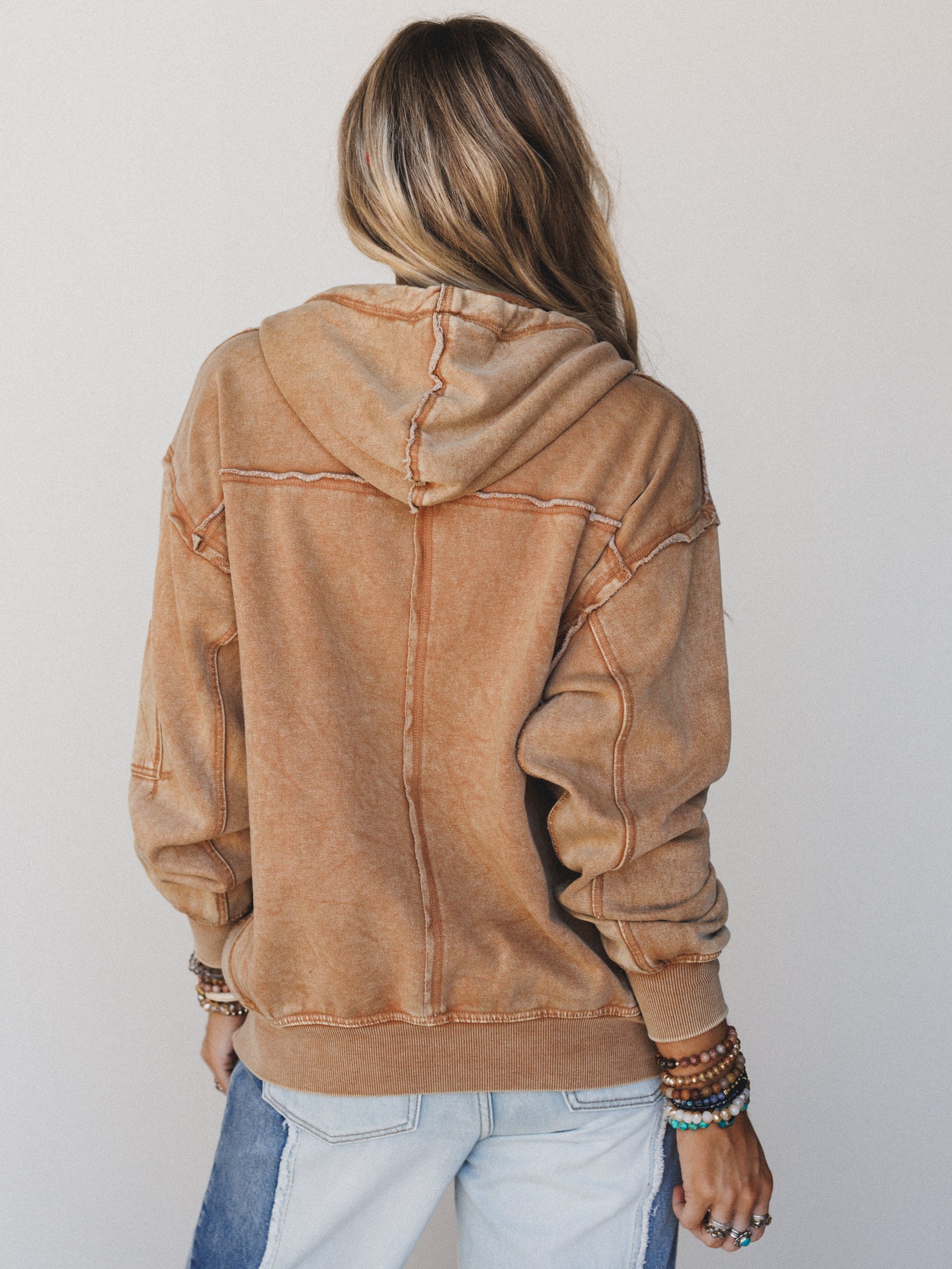 Golden Ray Zip Up Hoodie - Camel - Image 4