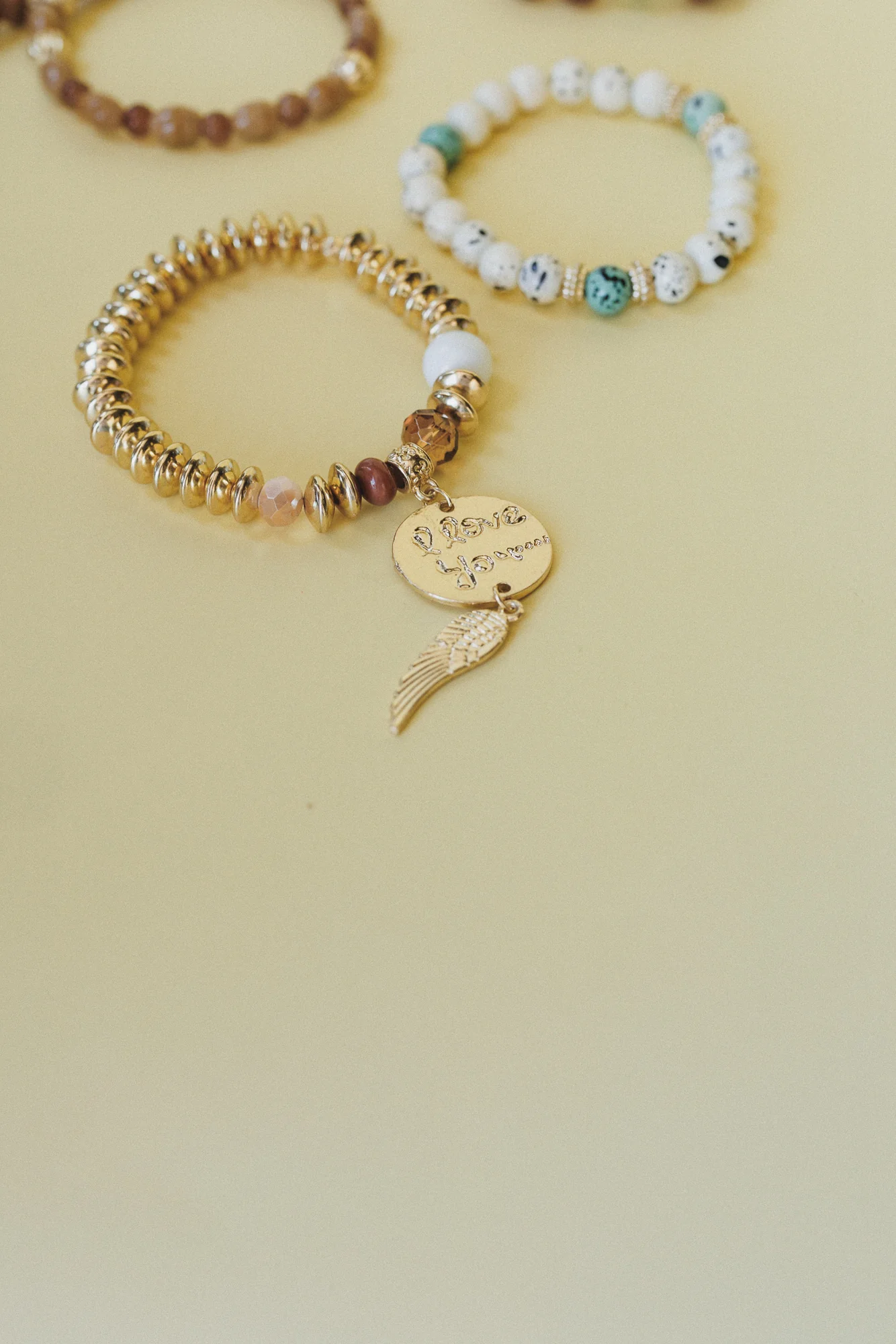 Golden Verse Bracelet Set - Brown - Image 3