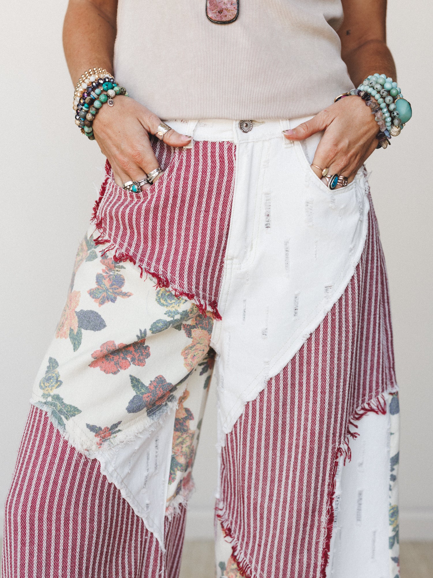 Goldenrae Pants - Red Multi - Image 3