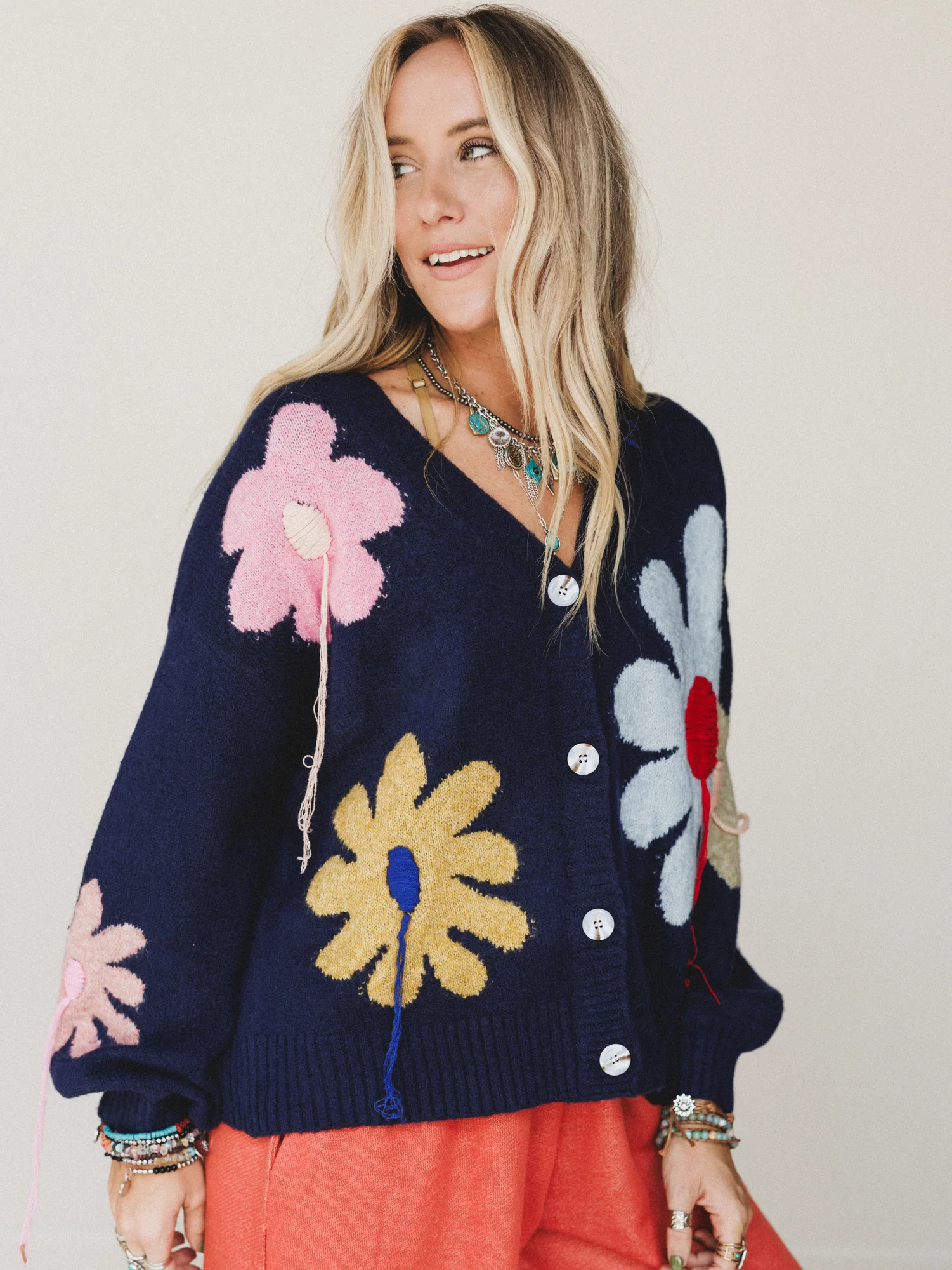 Good Mood Cardigan - Navy - Image 4