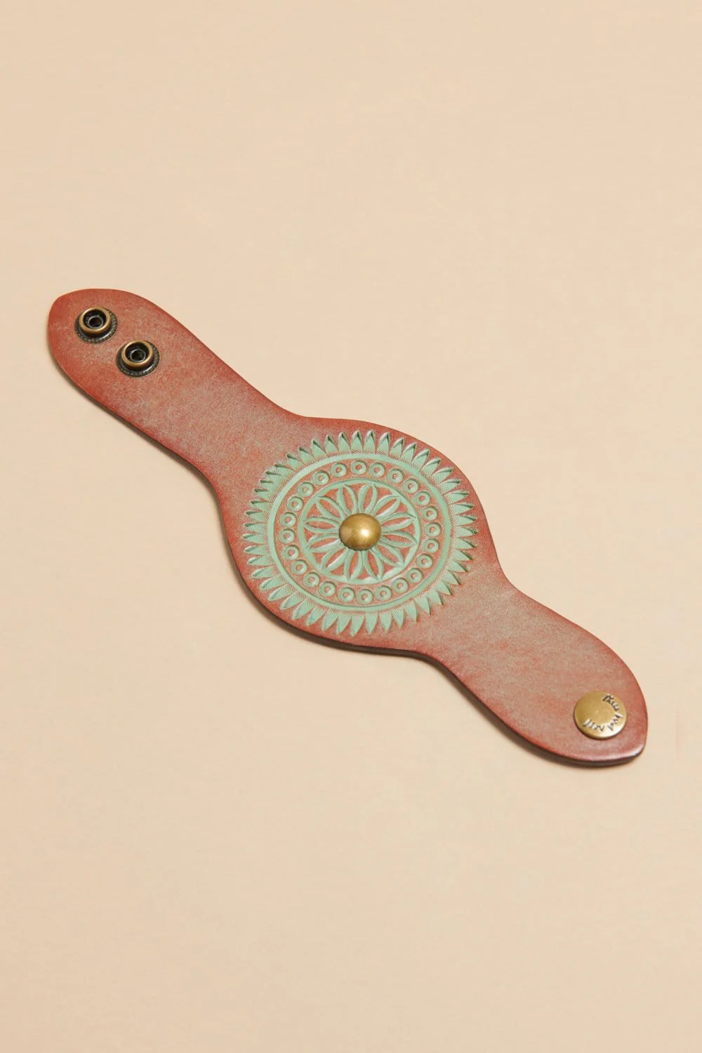 Grecian Leather Cuff Bracelet - Image 3