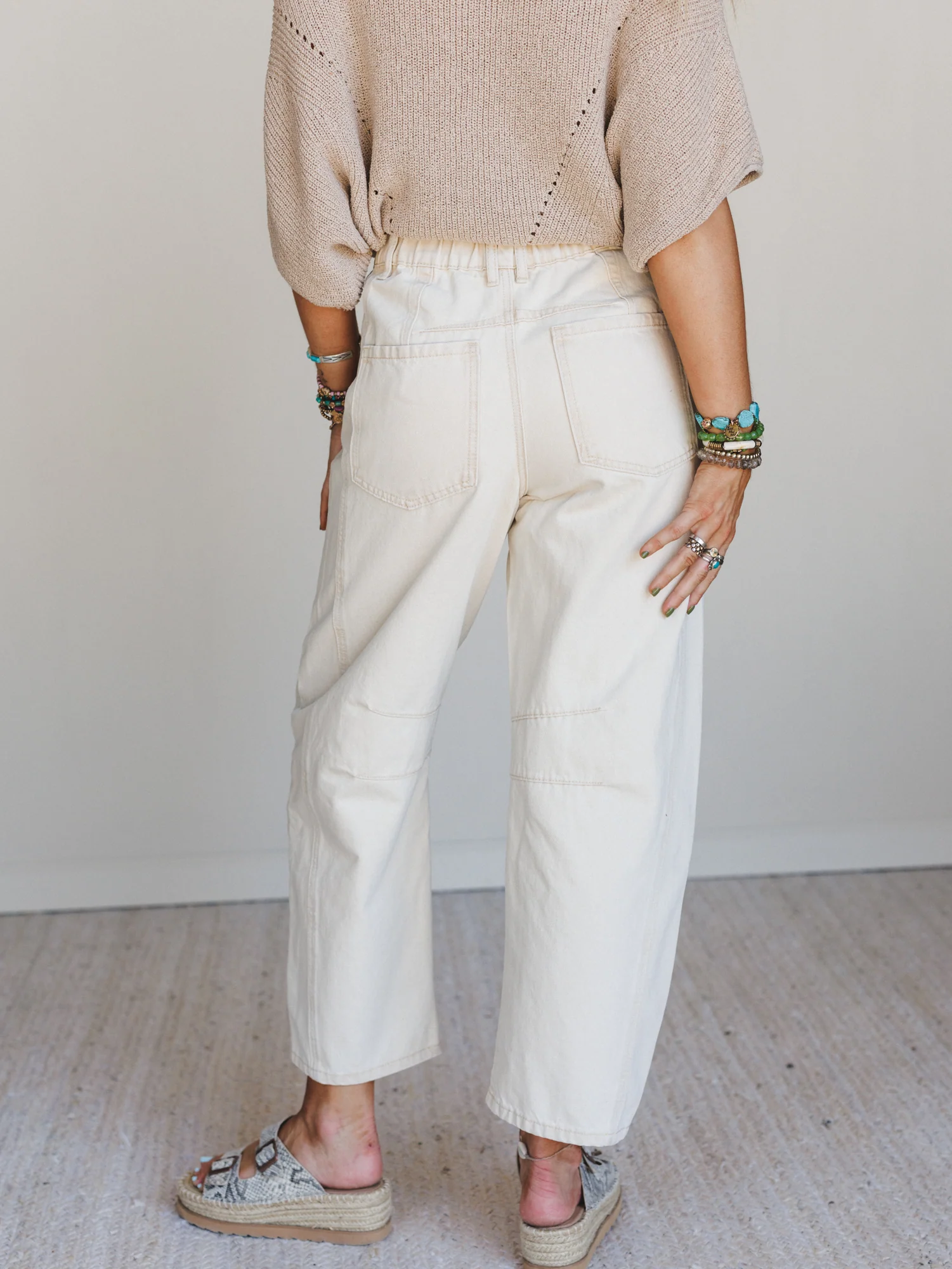 Groove Bloom Pants - Beige - Image 5